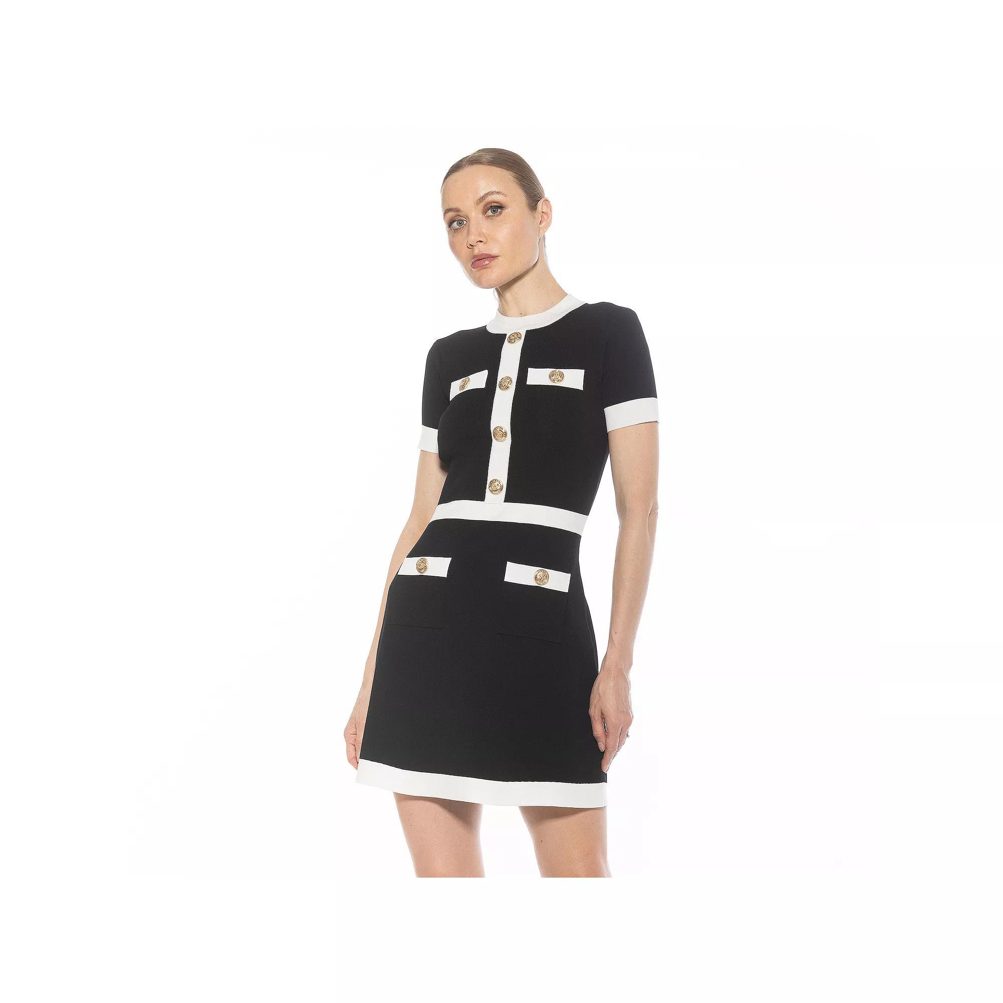 Women's ALEXIA ADMOR Beatrix Short Sleeve Fit & Flare Dress, Size: Medium, Pink Product Image
