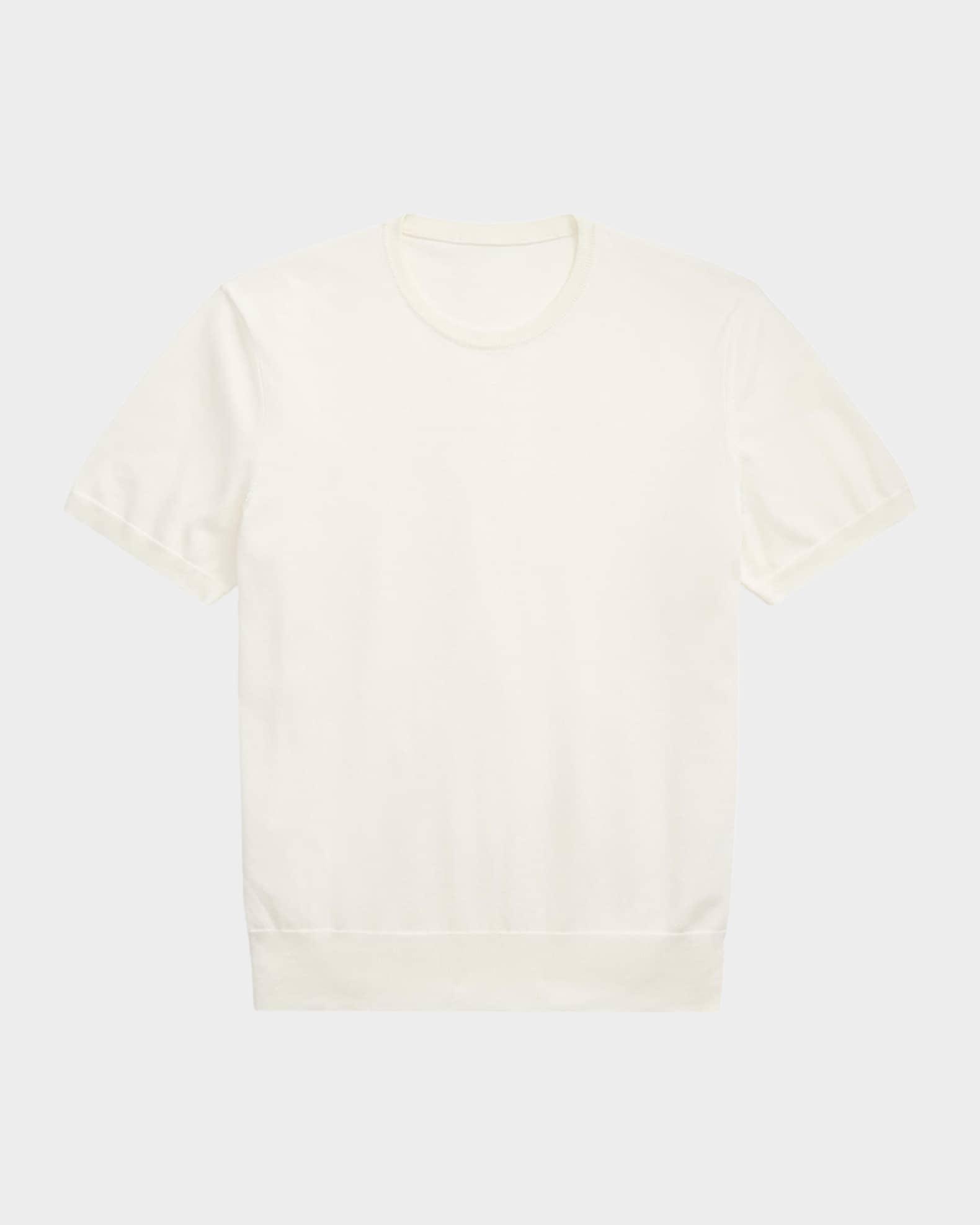 Men's Cotton Short-Sleeve Crewneck Sweater Product Image