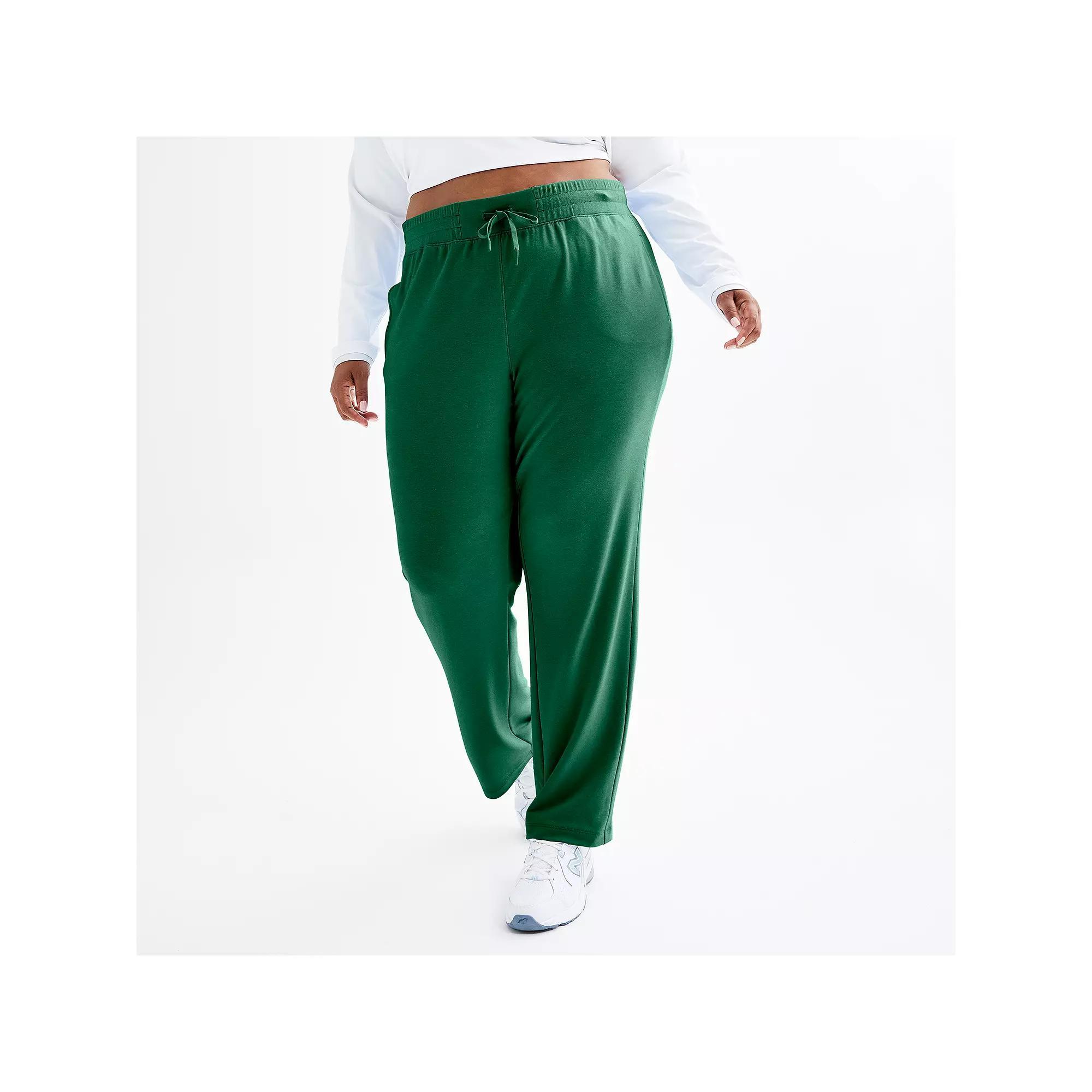 Plus Size Tek Gear® Straight Leg French Terry Pants, Women's, Size: 4XL, Blue Crayon Product Image