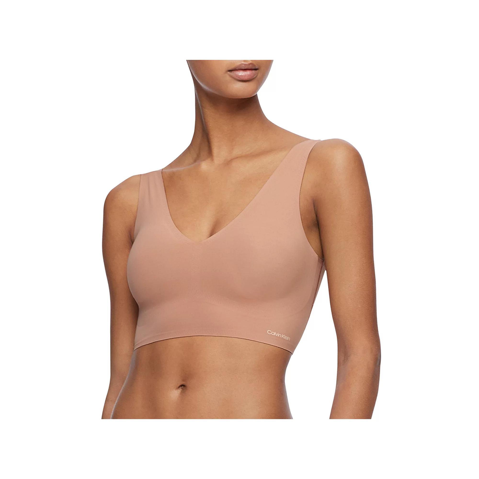 Calvin Klein Invisibles Comfort Lightly Lined V-Neck Bralette QF4708, Womens Product Image