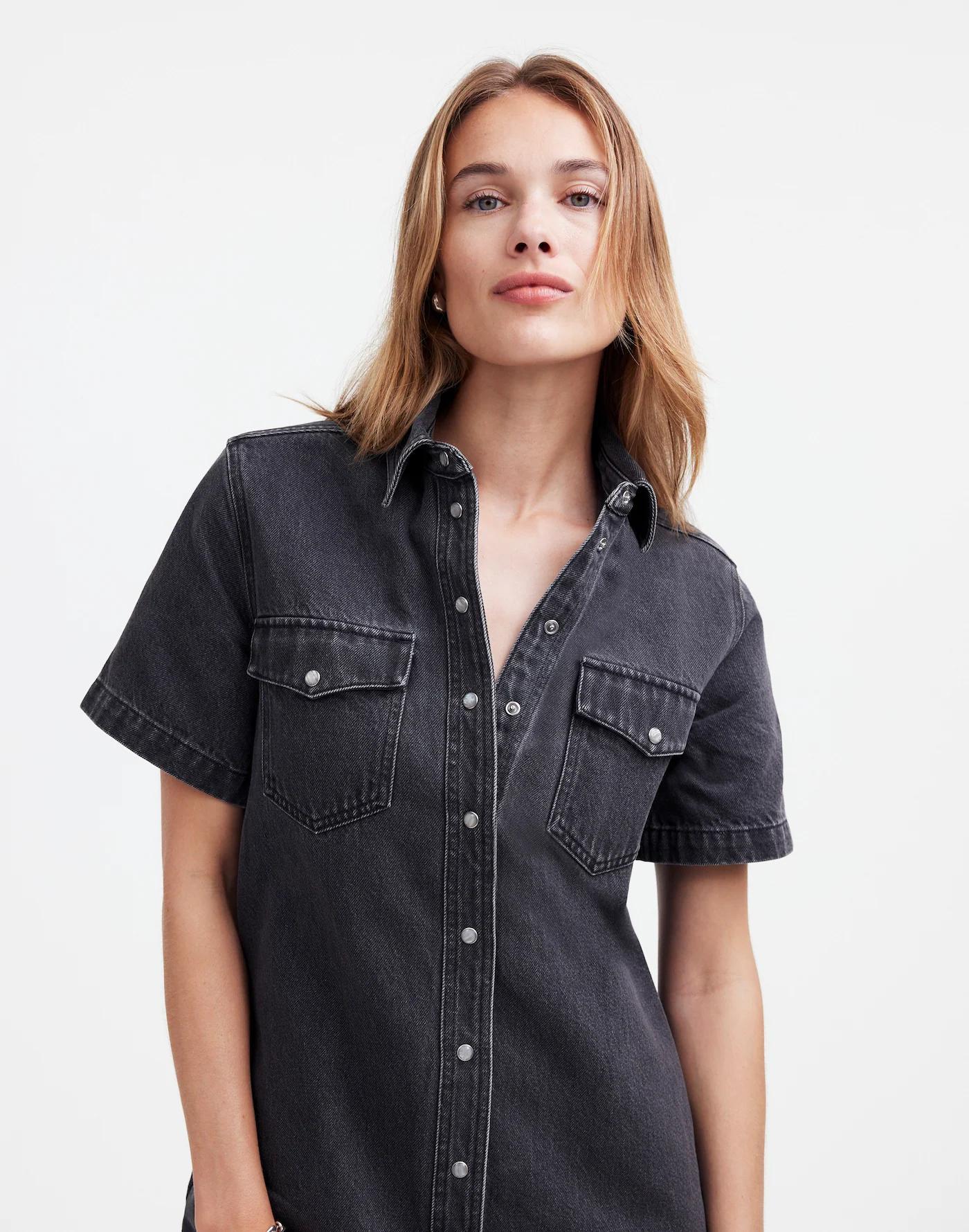 Oversized Mini Shirtdress Product Image