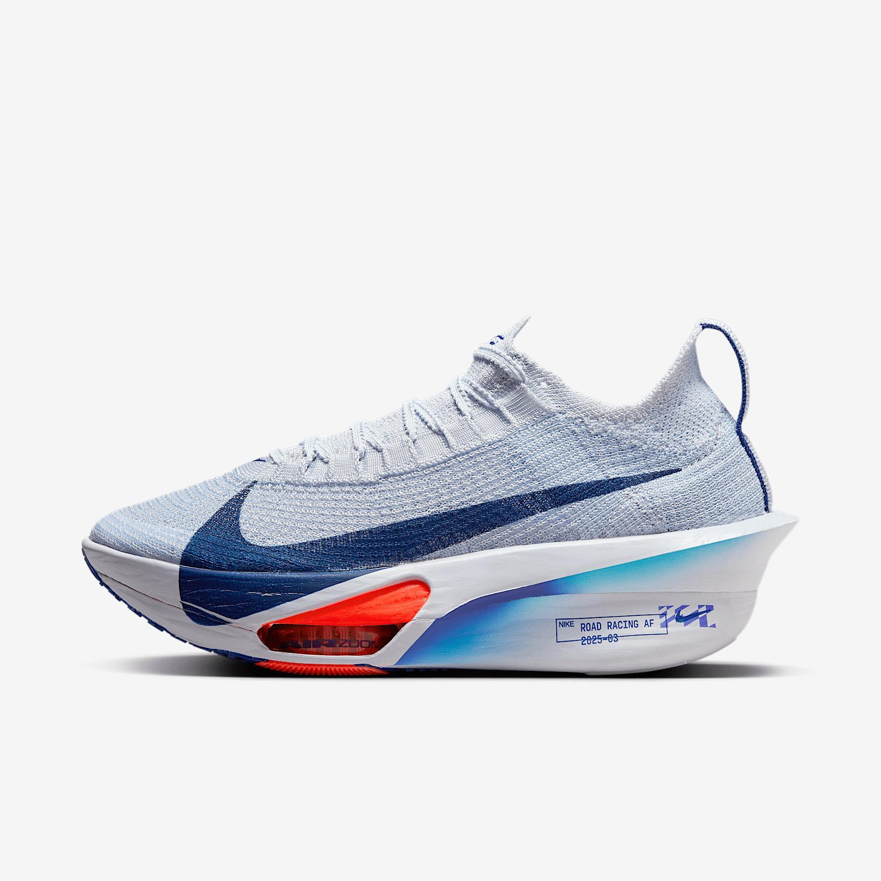 Nike Womens Air Zoom Alphafly 3 Running Shoes in Bright Crimson/Cave Purple/Lime Blast Product Image