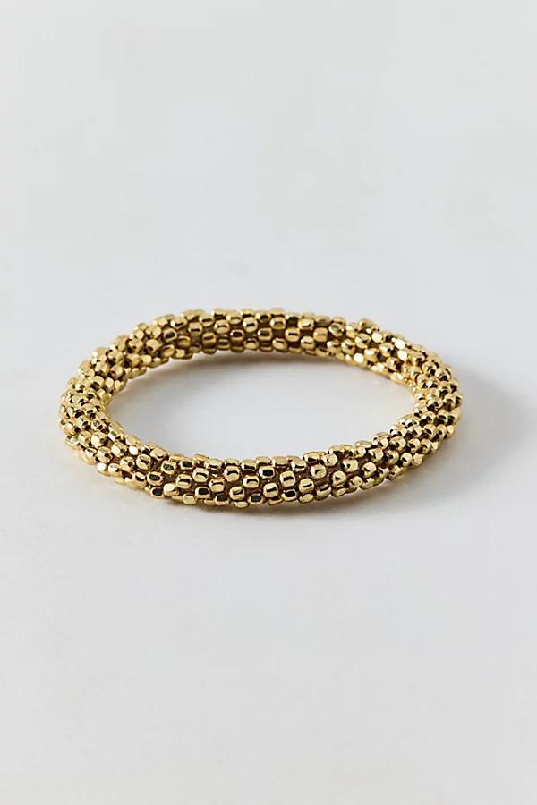 Textured Metal Beaded Stretch Bracelet Womens at Urban Outfitters Product Image