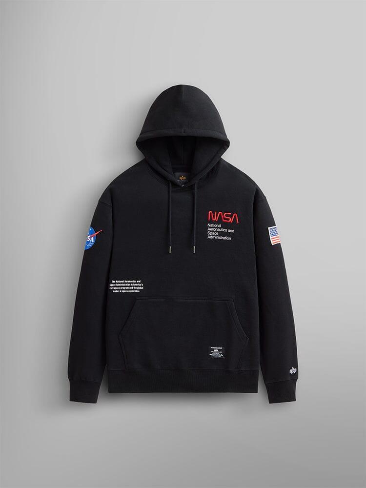 NASA WORM LOGO HOODIE (CHARCOAL) Male Product Image