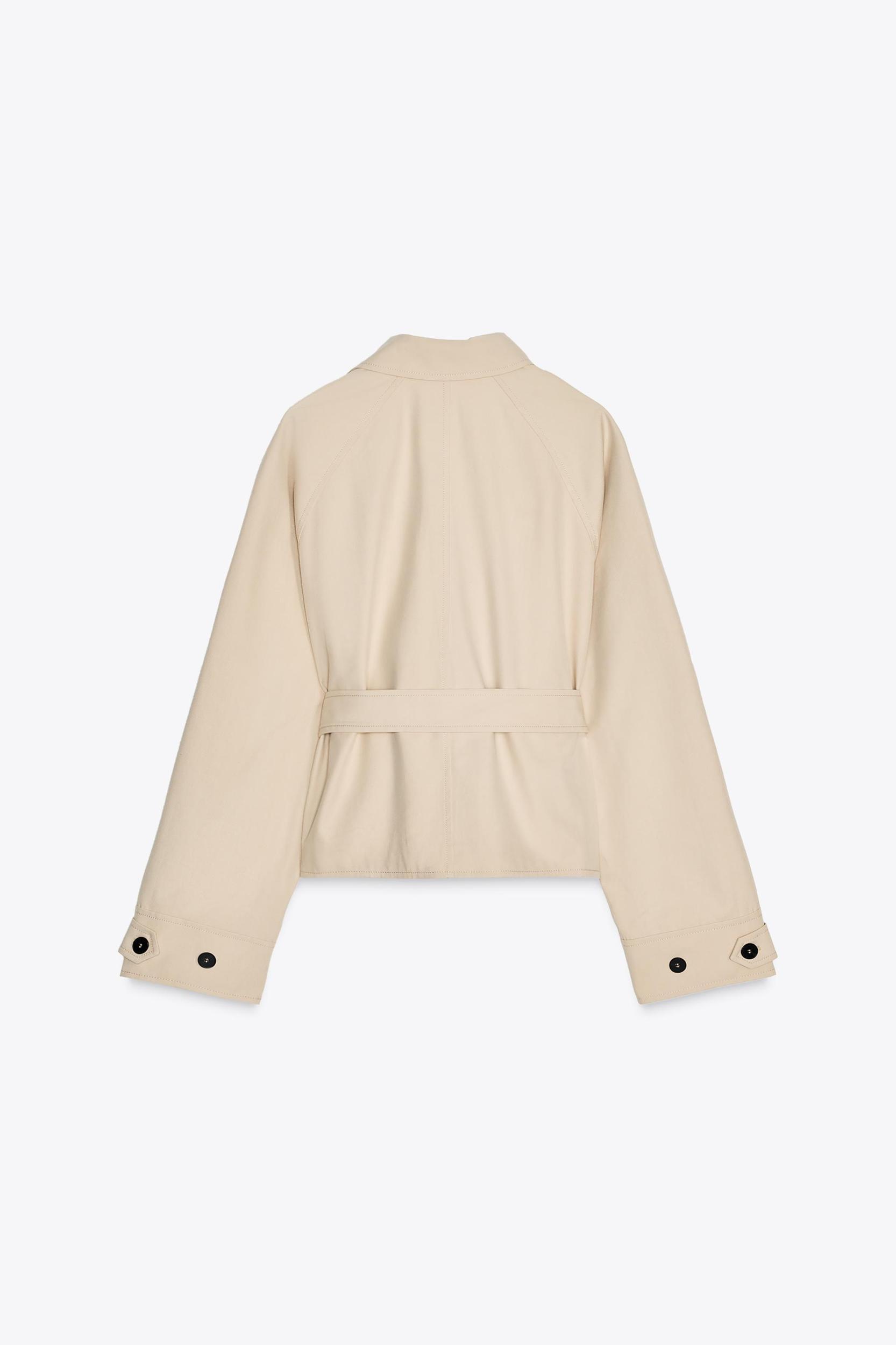 BELTED SHORT TRENCH COAT Product Image