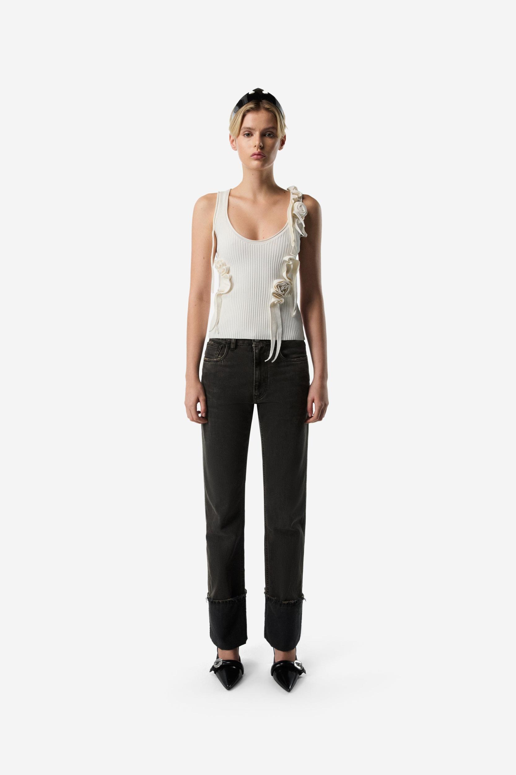 Knitted Ribbon Tank Top Product Image