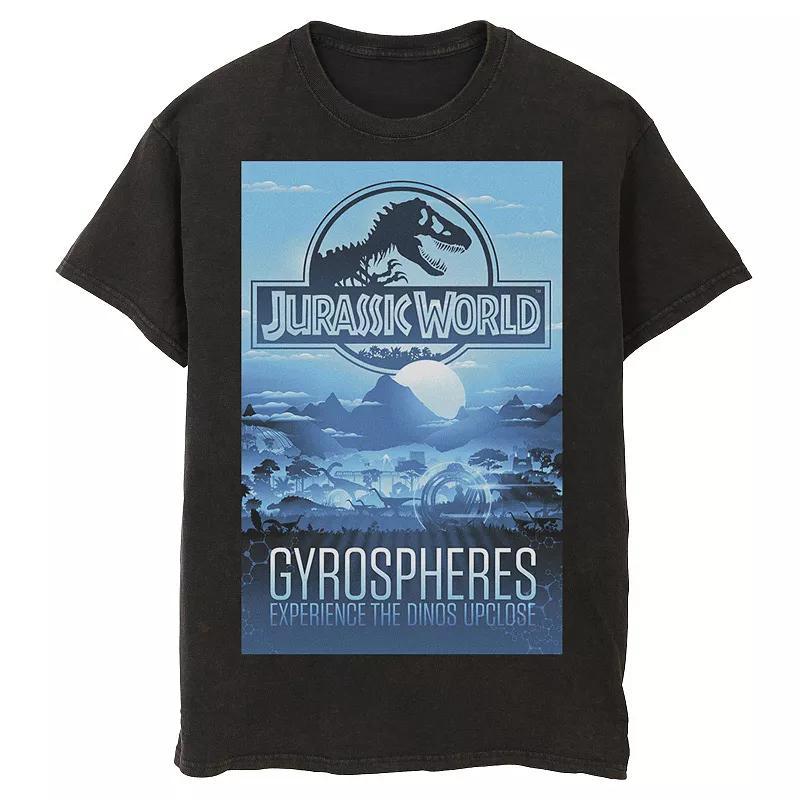 Men's Jurassic World Gyrospheres Tour Park Poster Graphic Tee, Size: 3XL, Black Product Image