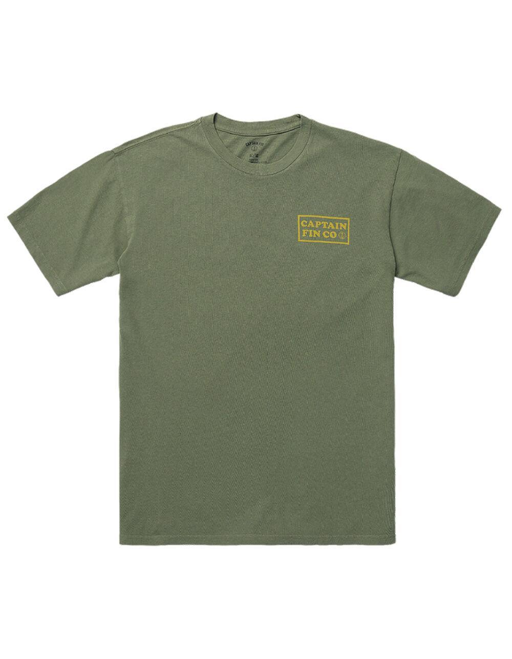 CAPTAIN FIN Patch Logo Mens Tee - MILITARY Product Image