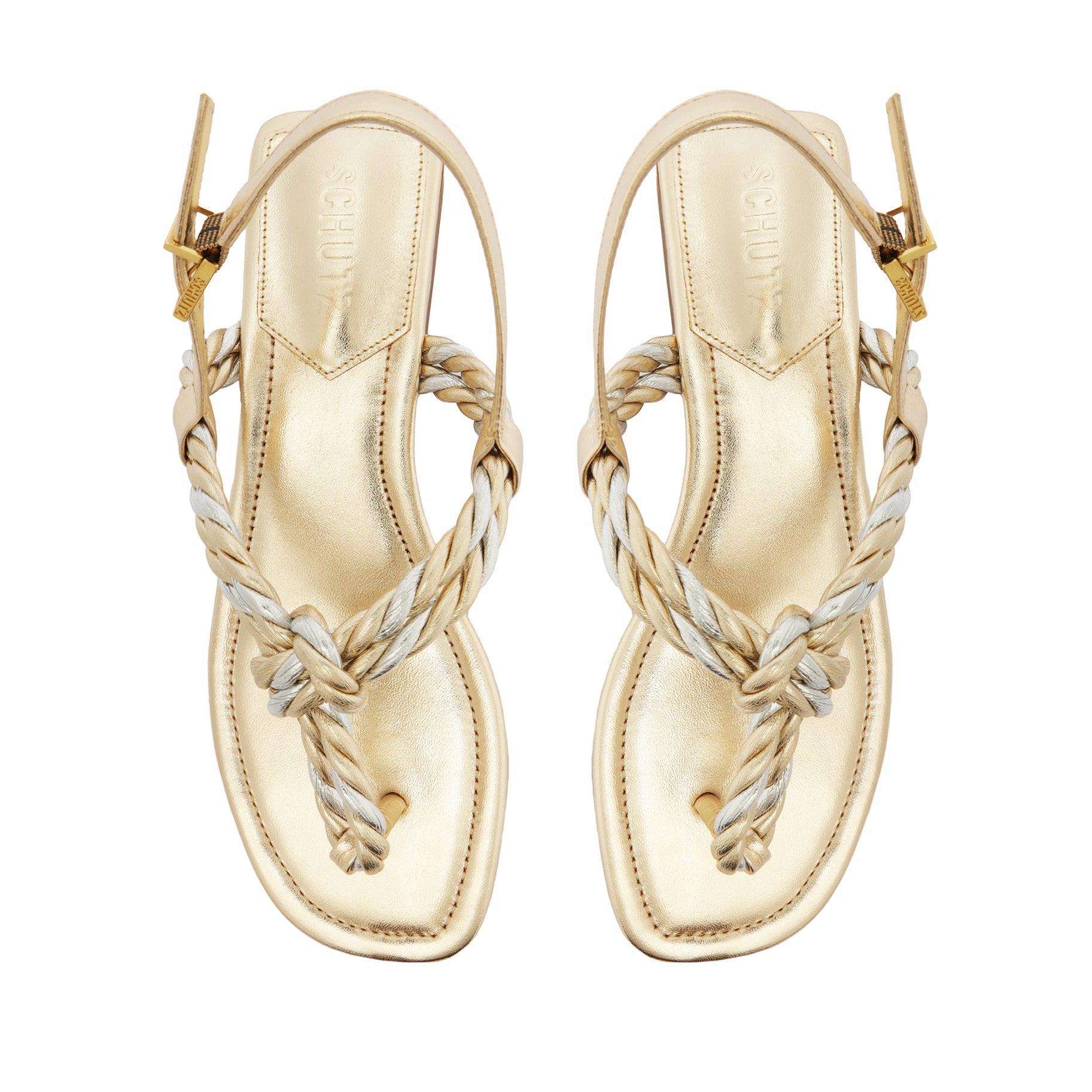 Sage Metallic Flat Sandal Product Image