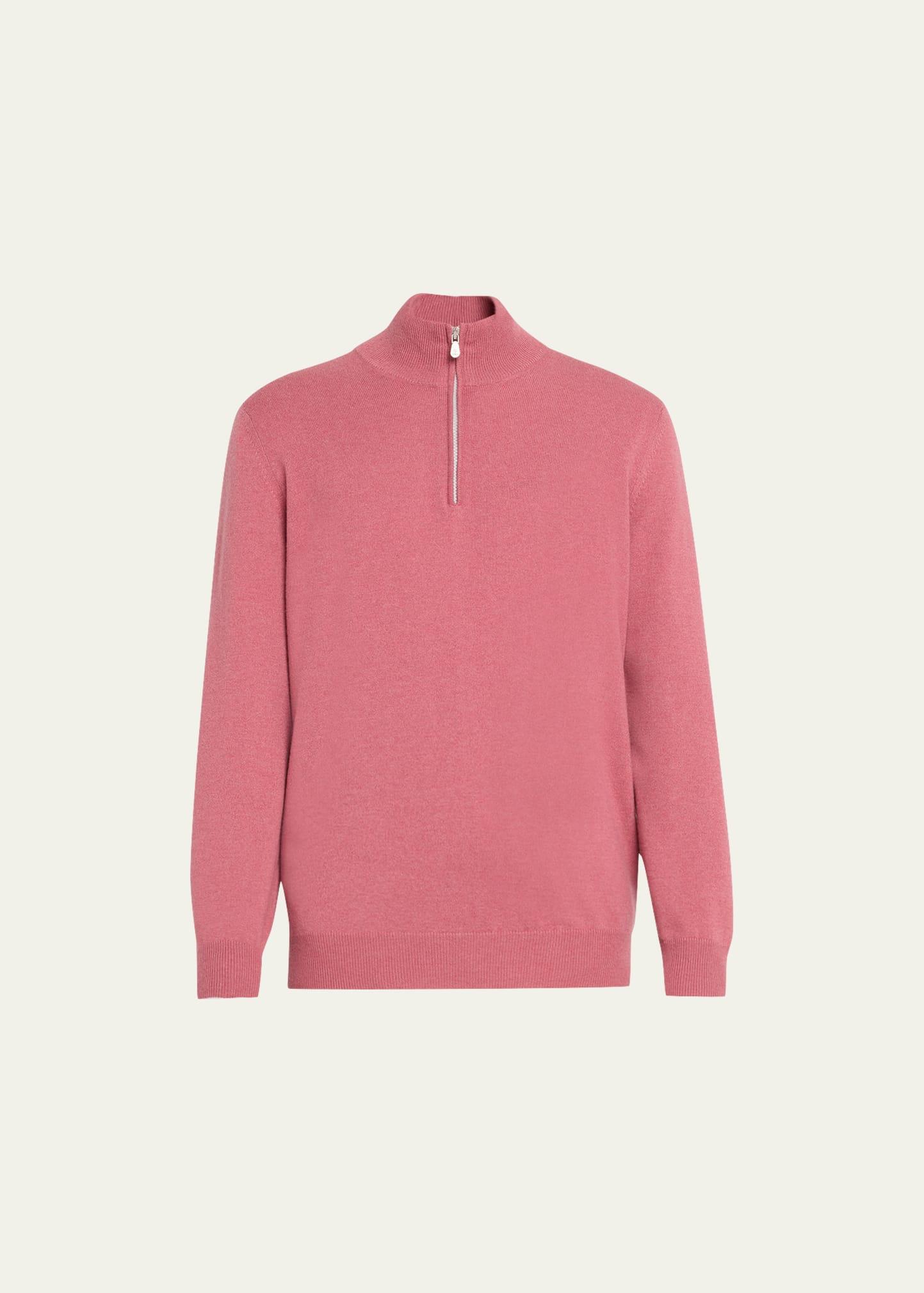 Mens Cashmere Quarter-Zip Sweater Product Image