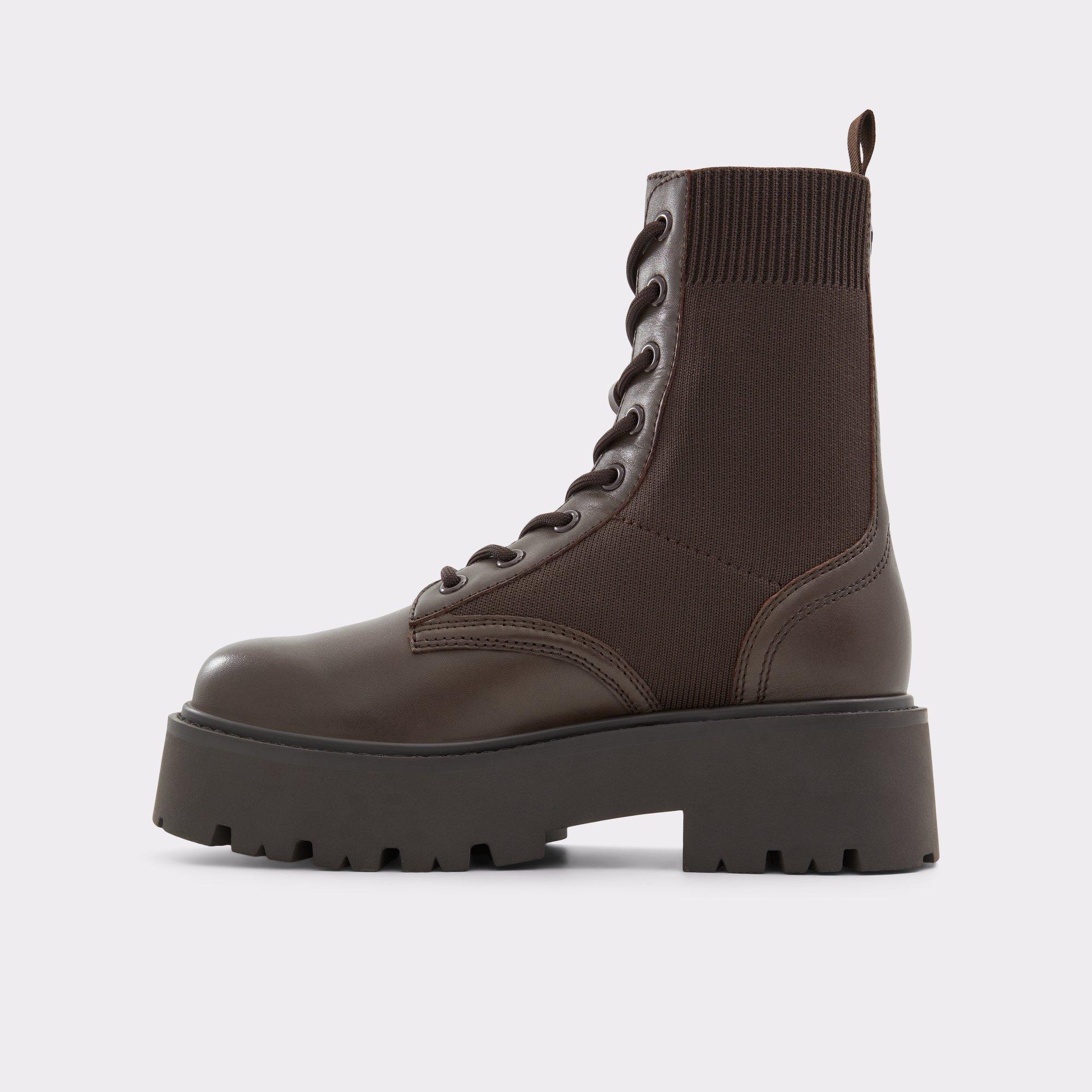 Talaleryknit Brown Overflow Women's Combat boots | ALDO US Product Image