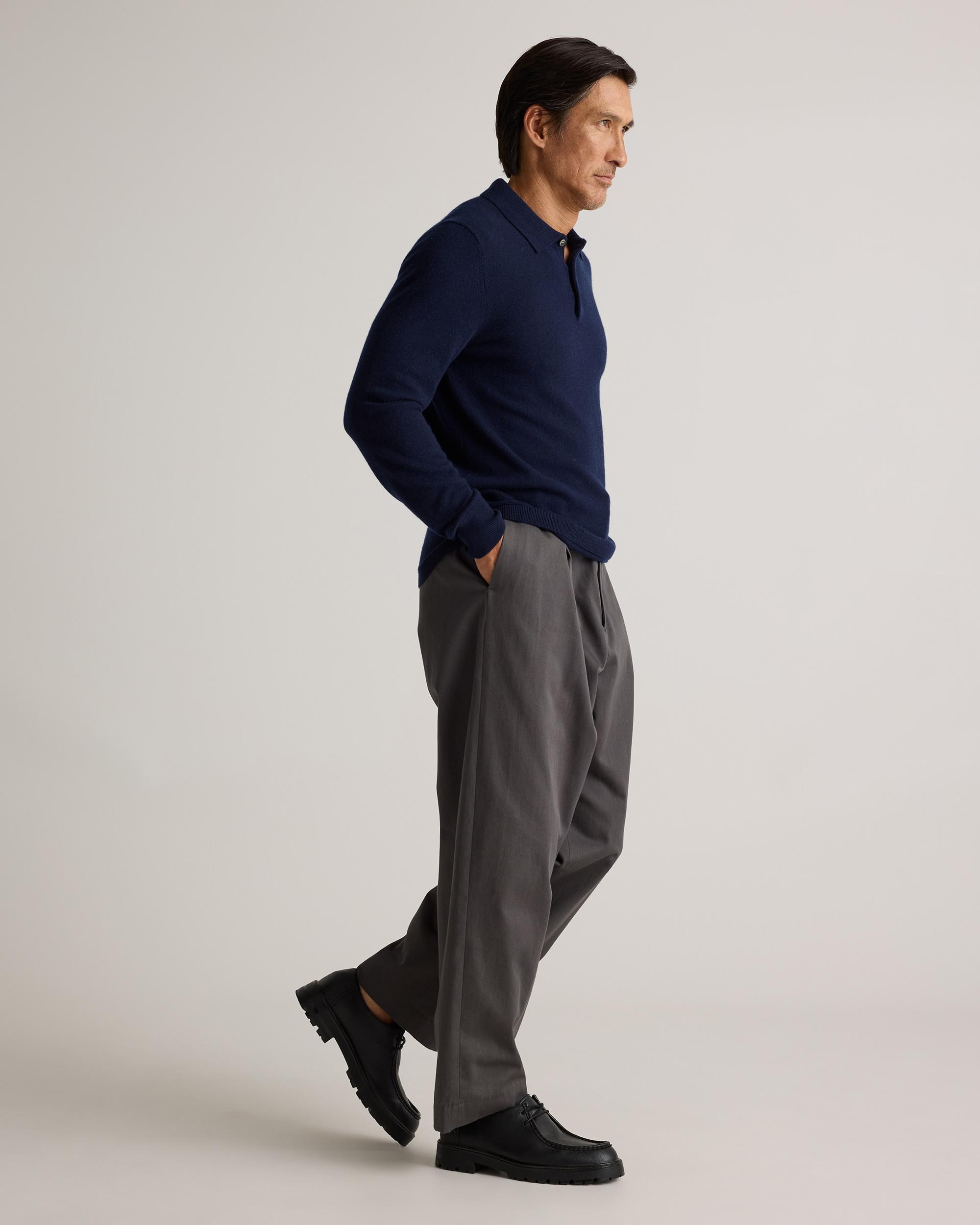 Quince | Men's Mongolian Cashmere Polo Sweater Size XL Product Image