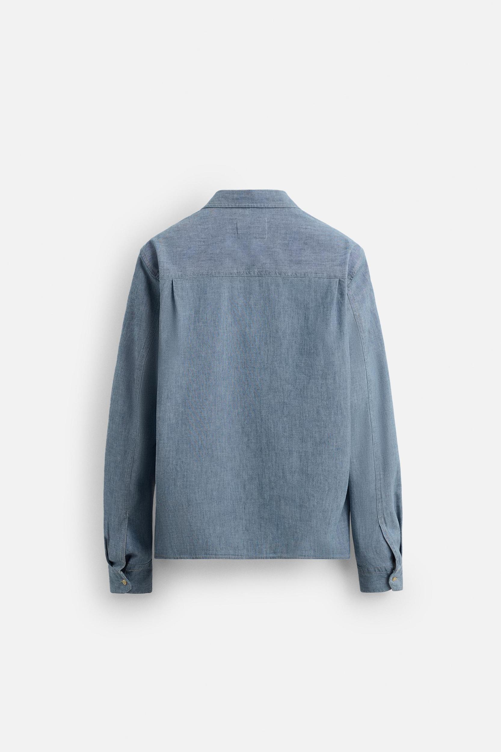 DENIM SHIRT WITH POCKET Product Image