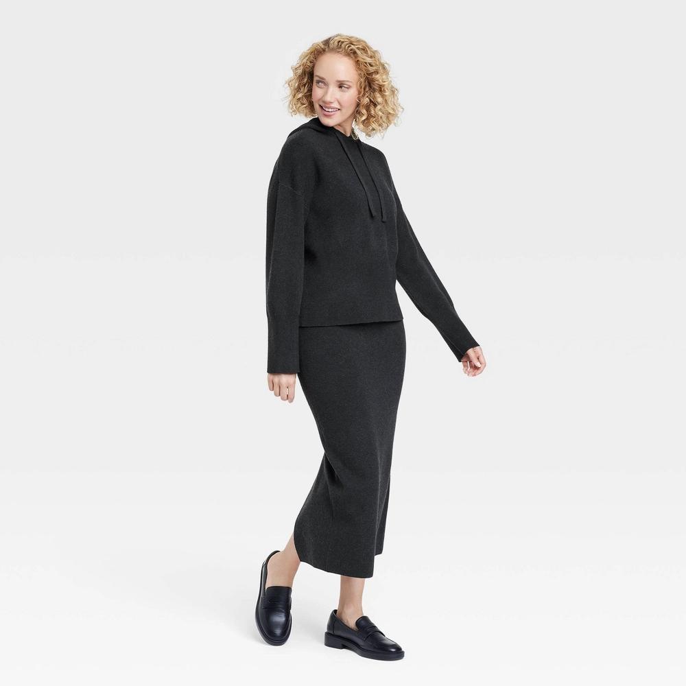 Women's Cozy Knit Hoodie Sweatshirt - A New Day™ Product Image