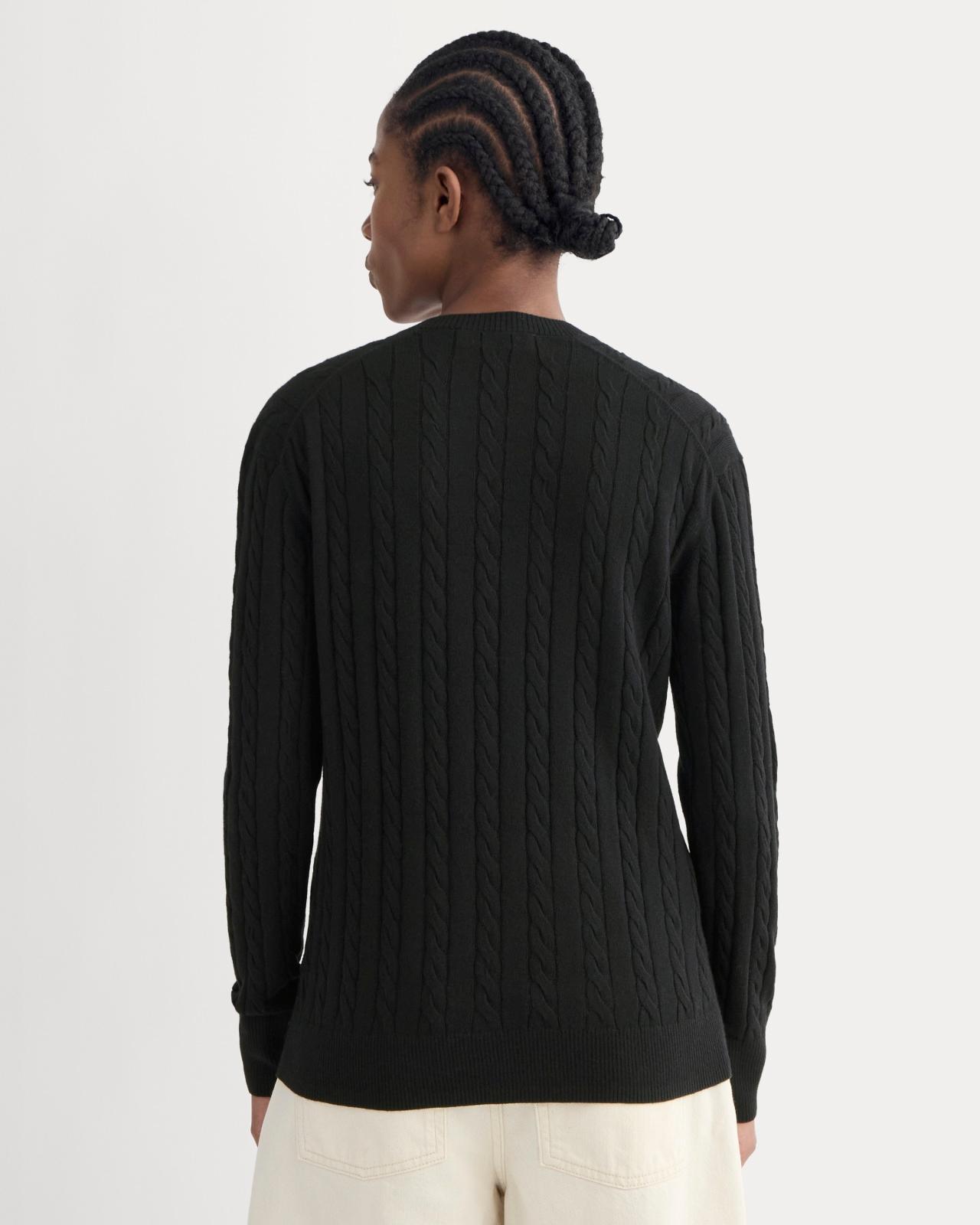 Womens Cable V-Neck in Cotton Cashmere Sweater by Everlane Product Image