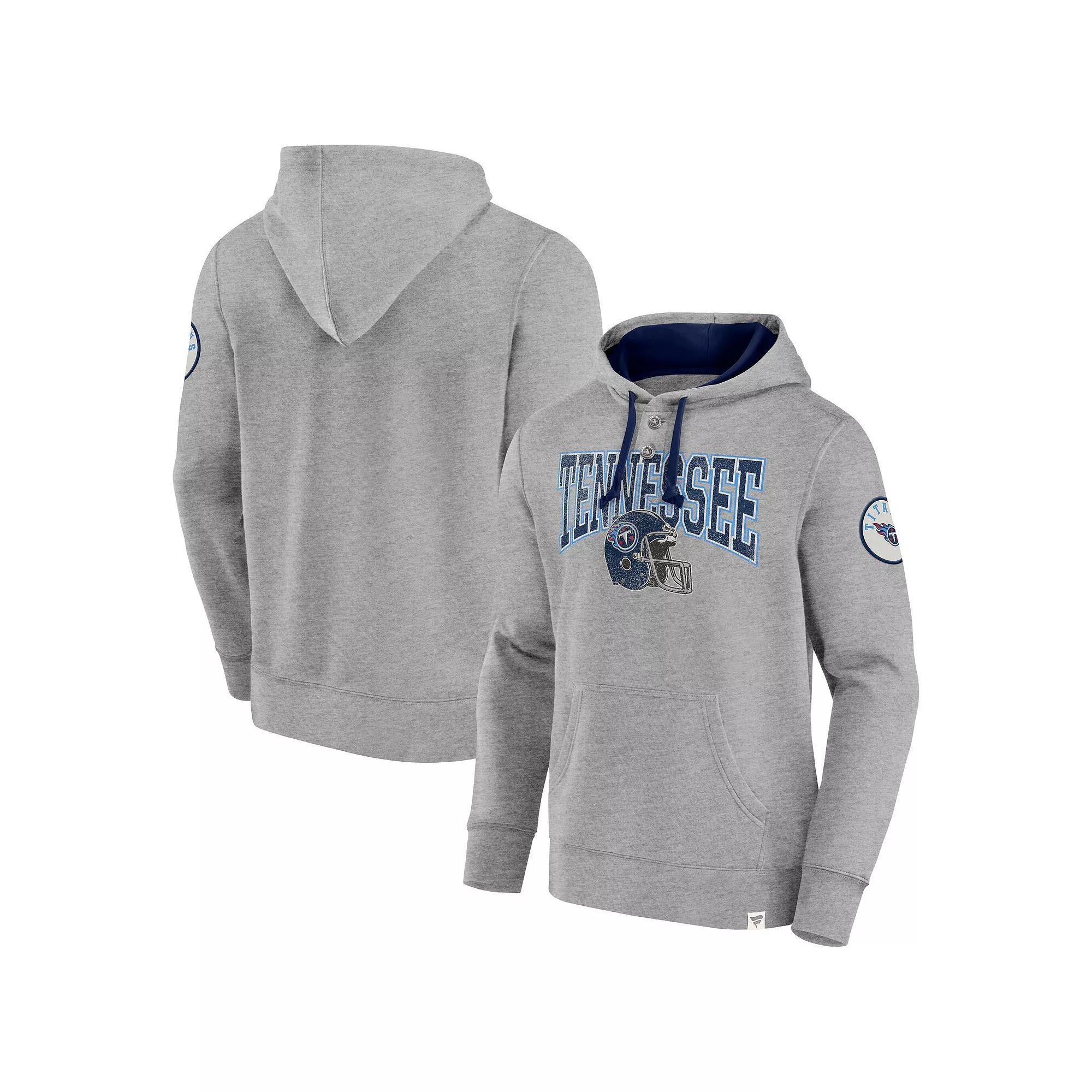 Men's Fanatics  Heather Gray Tennessee Titans Label Maker Pullover Hoodie, Size: Medium, Grey Product Image