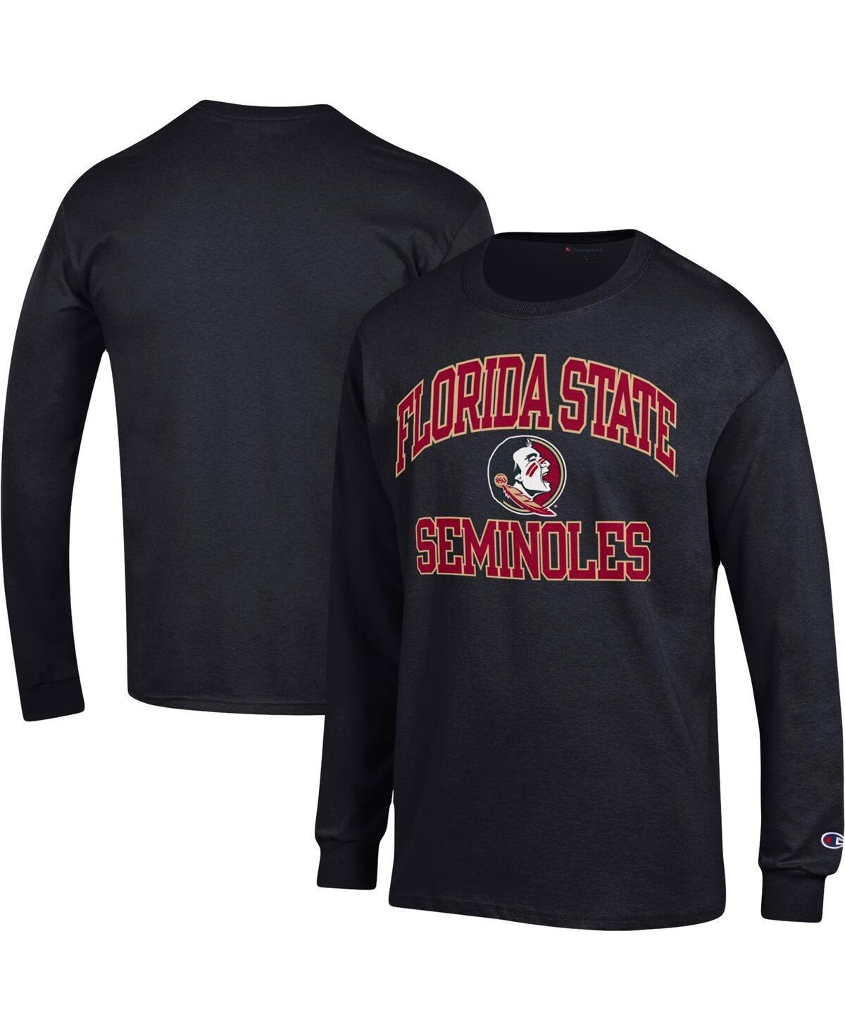 Men's Champion Black Florida State Seminoles High Motor Long Sleeve T-Shirt, Size: Large Product Image