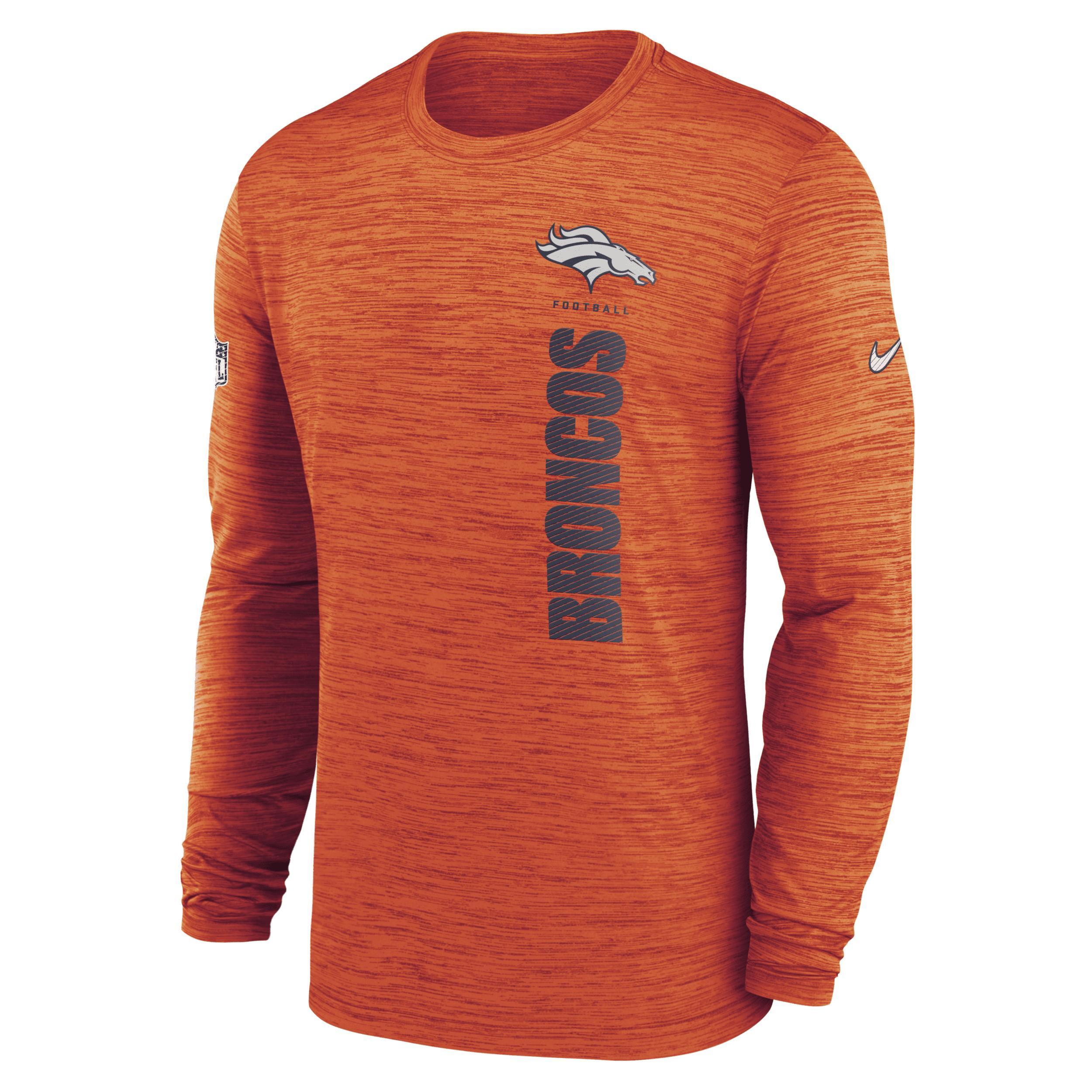 Denver Broncos Sideline Velocity Nike Men's Dri-FIT NFL Long-Sleeve T-Shirt Product Image