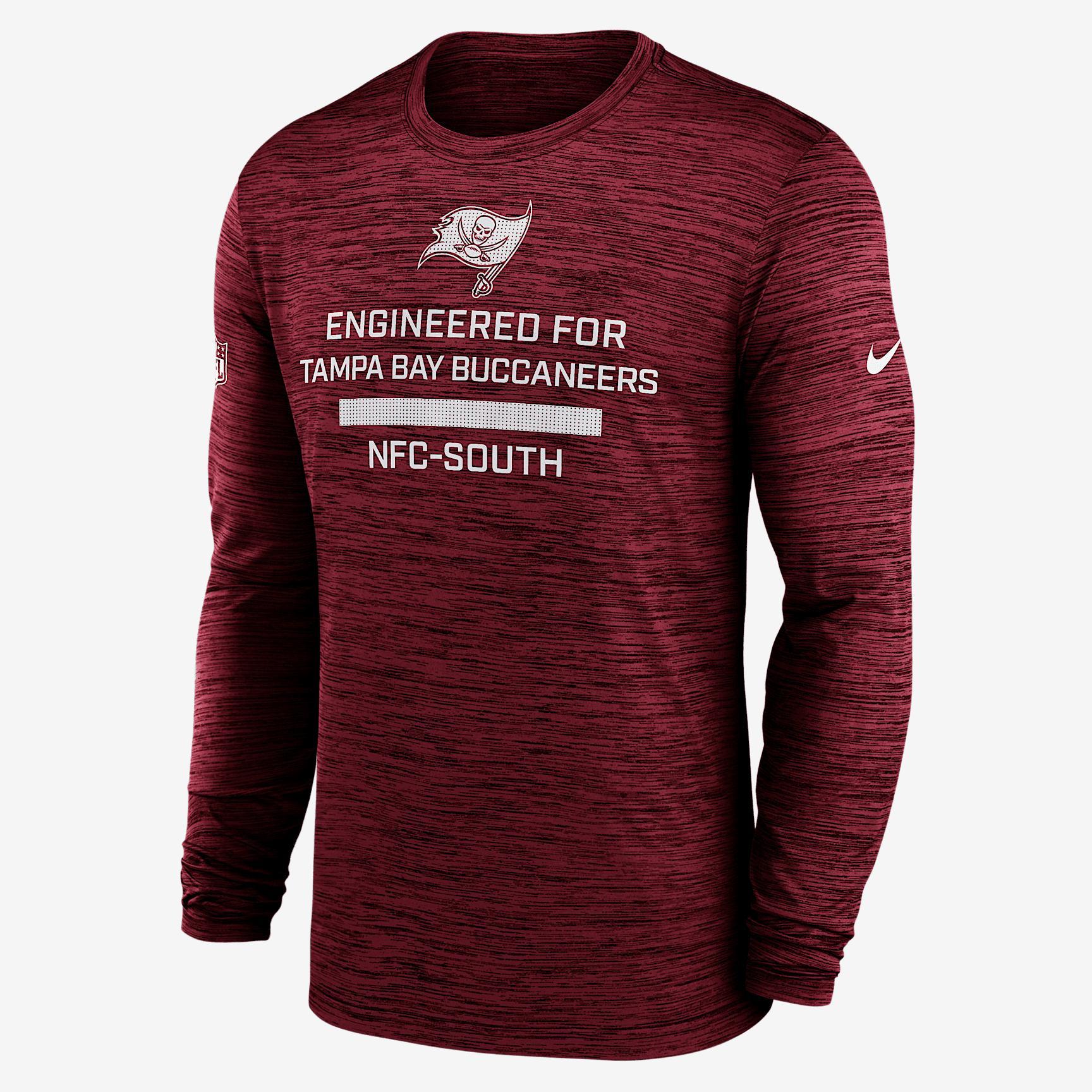 Tampa Bay Buccaneers Sideline Team Issue Velocity Nike Men's Dri-FIT NFL Long-Sleeve T-Shirt Product Image