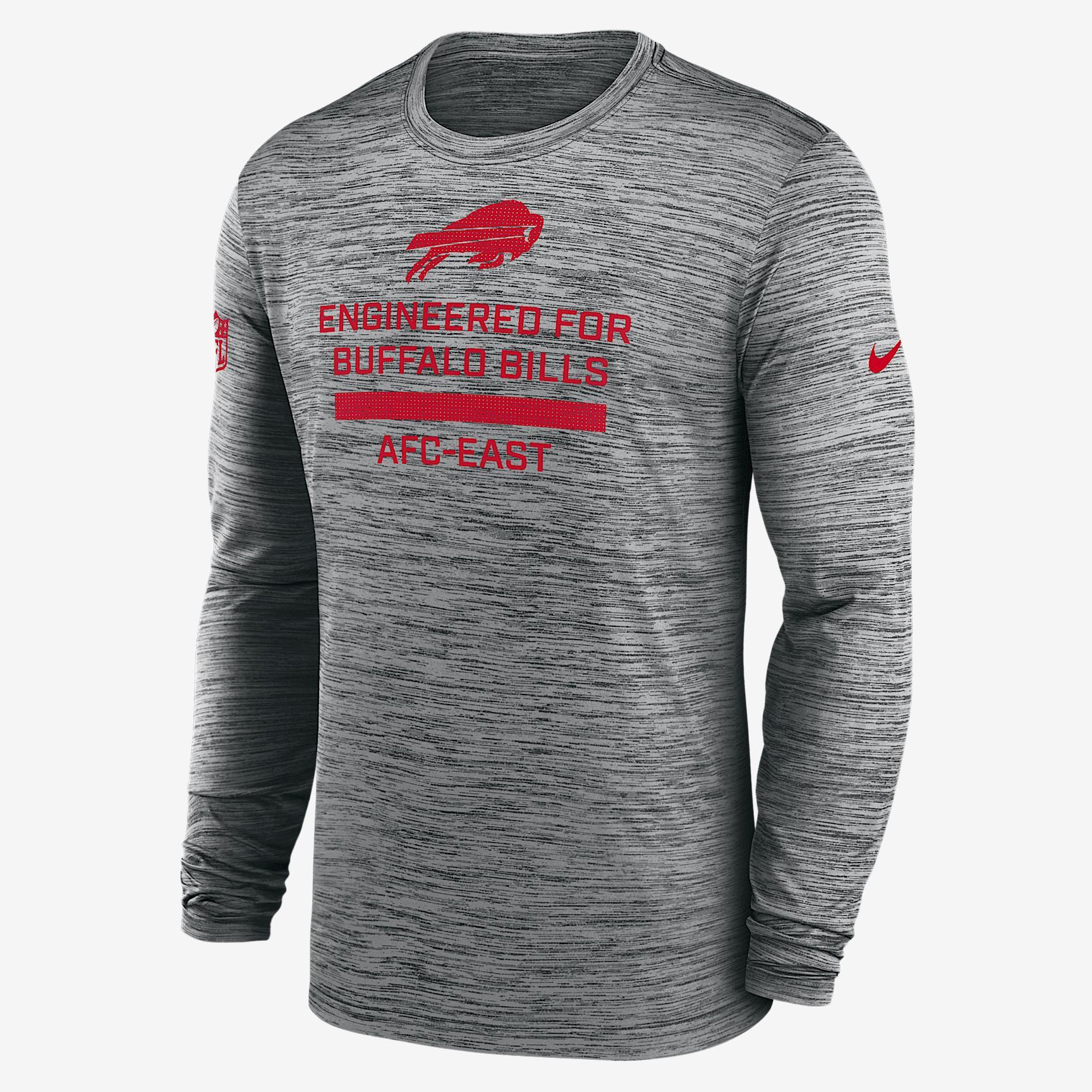 Buffalo Bills Sideline Team Issue Velocity Men's Nike Dri-FIT NFL Long-Sleeve T-Shirt Product Image