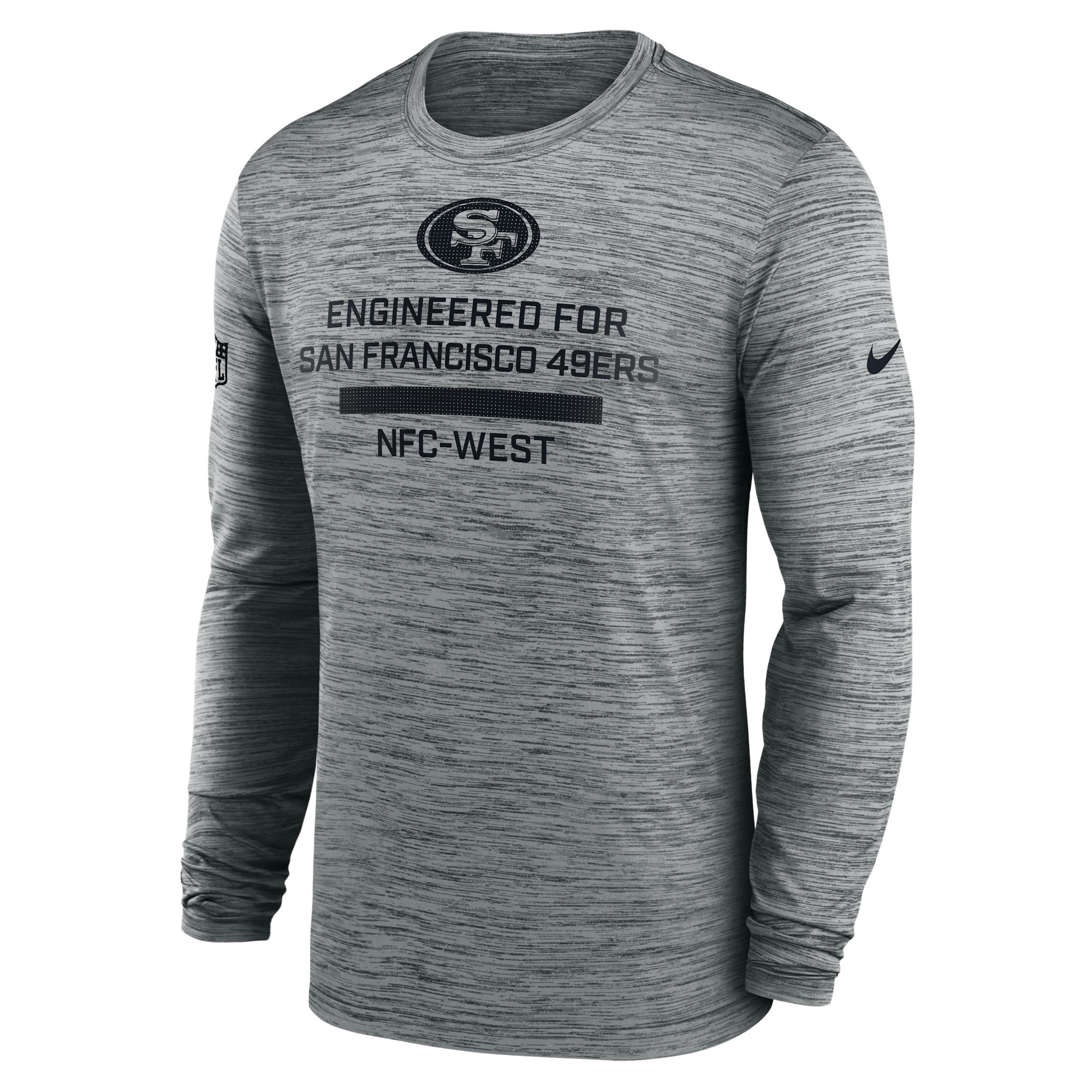 San Francisco 49ers Sideline Team Issue Velocity Nike Men's Dri-FIT NFL Long-Sleeve T-Shirt Product Image