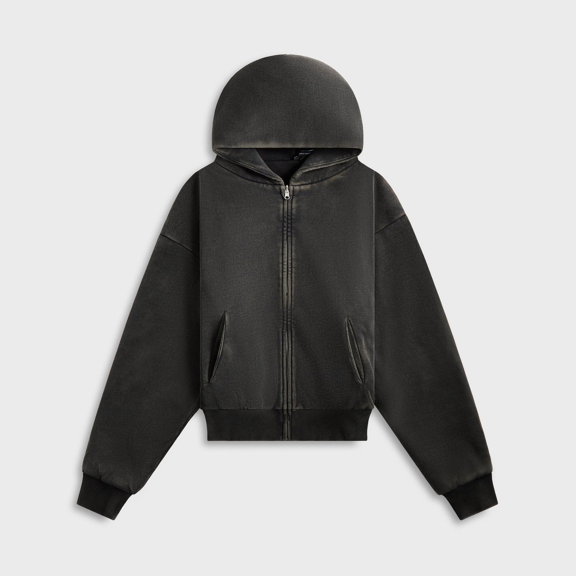 Entire Studios Thermal Hoodie - Washed Black Male Product Image