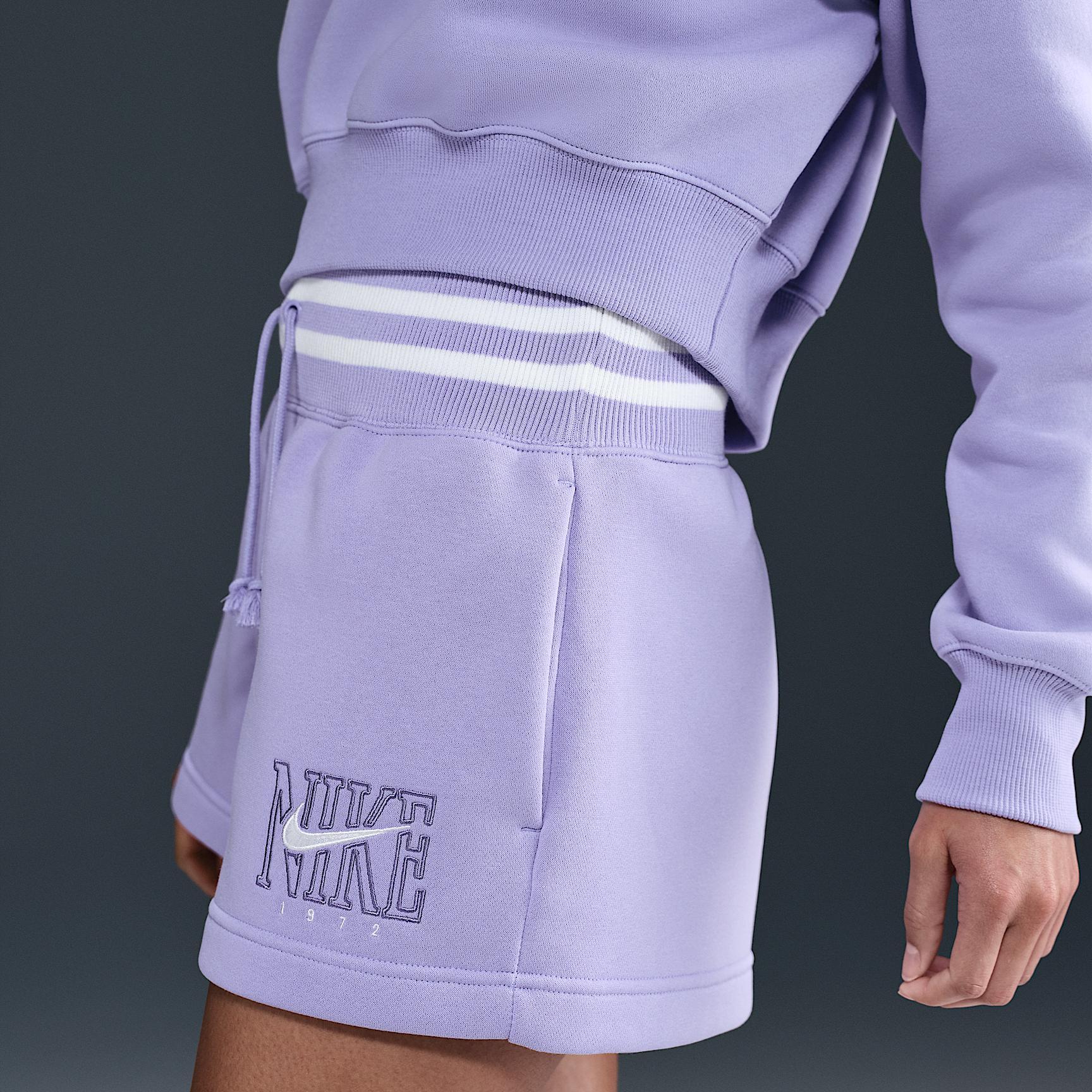 Nike Sportswear Phoenix Fleece Women's High-Waisted Loose Graphic Shorts Product Image