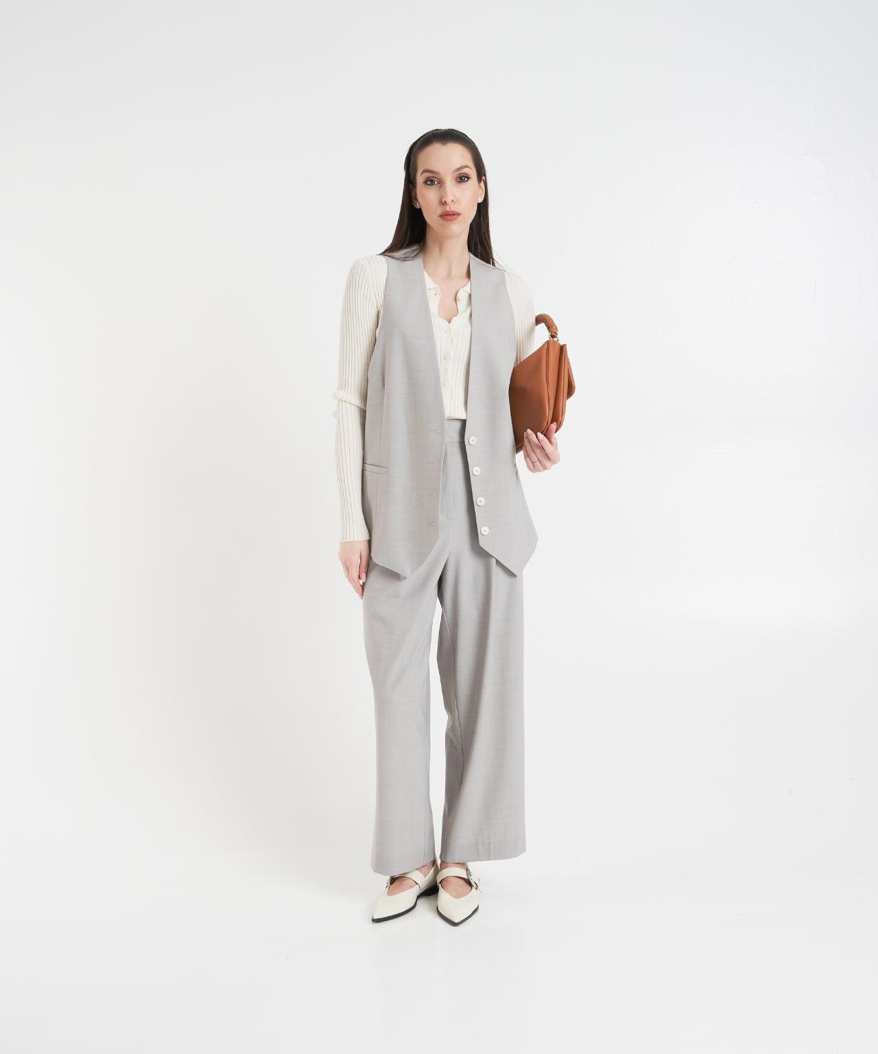 Virgin wool blend vest Product Image