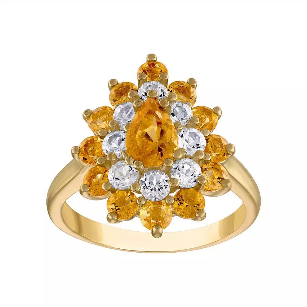 Designs by Gioelli Sterling Silver Gemstone Ring, Women's, Size: 6, Citrine Product Image