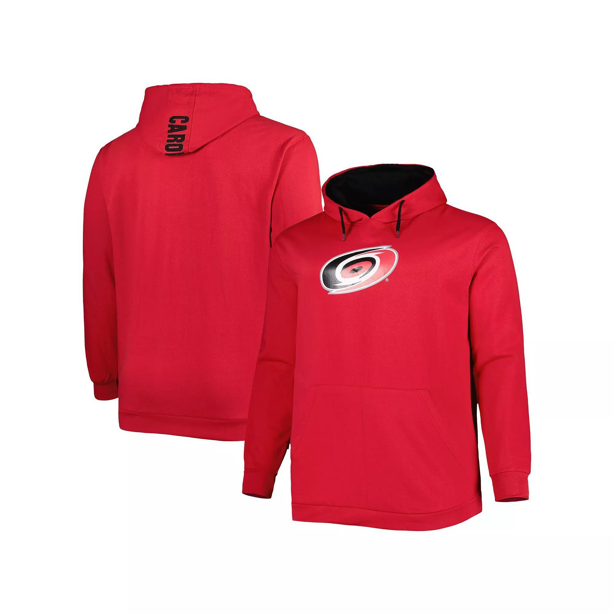 Men's Red Carolina Hurricanes Big & Tall Fleece Pullover Hoodie, Size: 3XLT Product Image