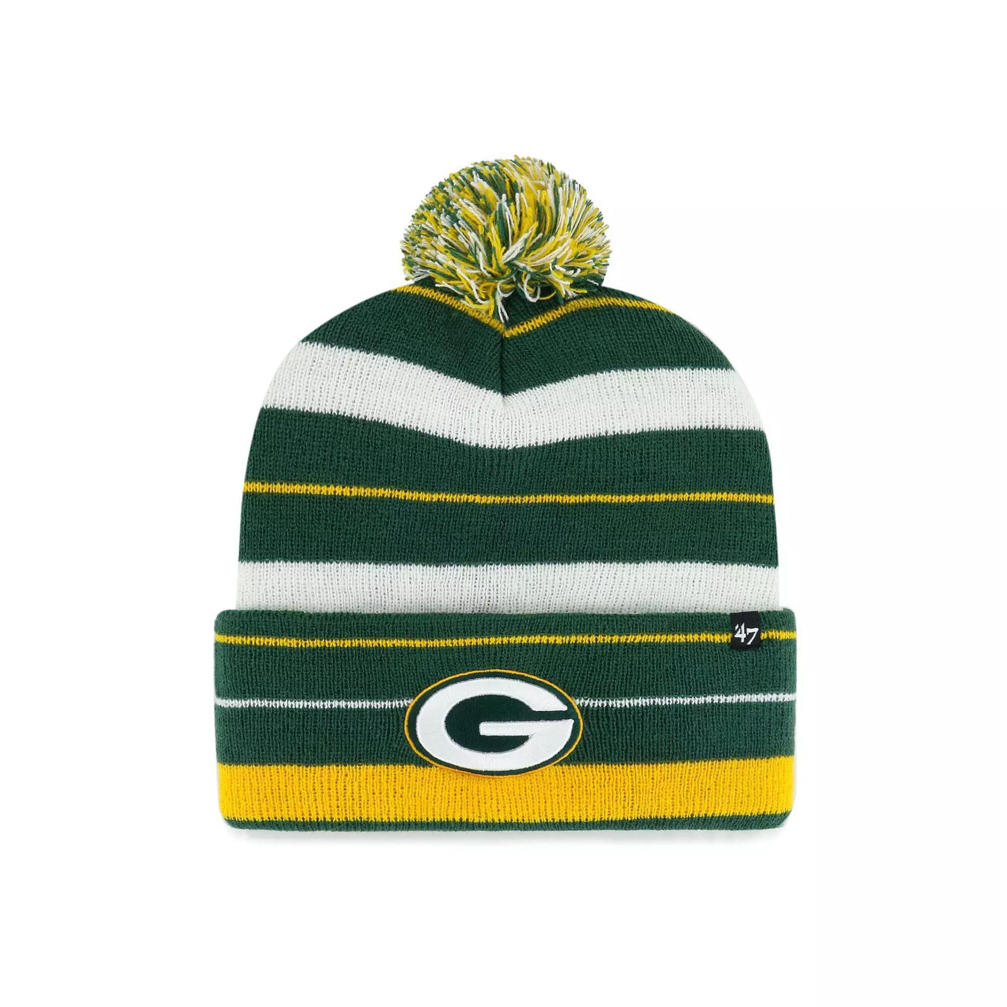 Mens 47 Bay Packers Powerline Cuffed Knit Hat with Pom Product Image