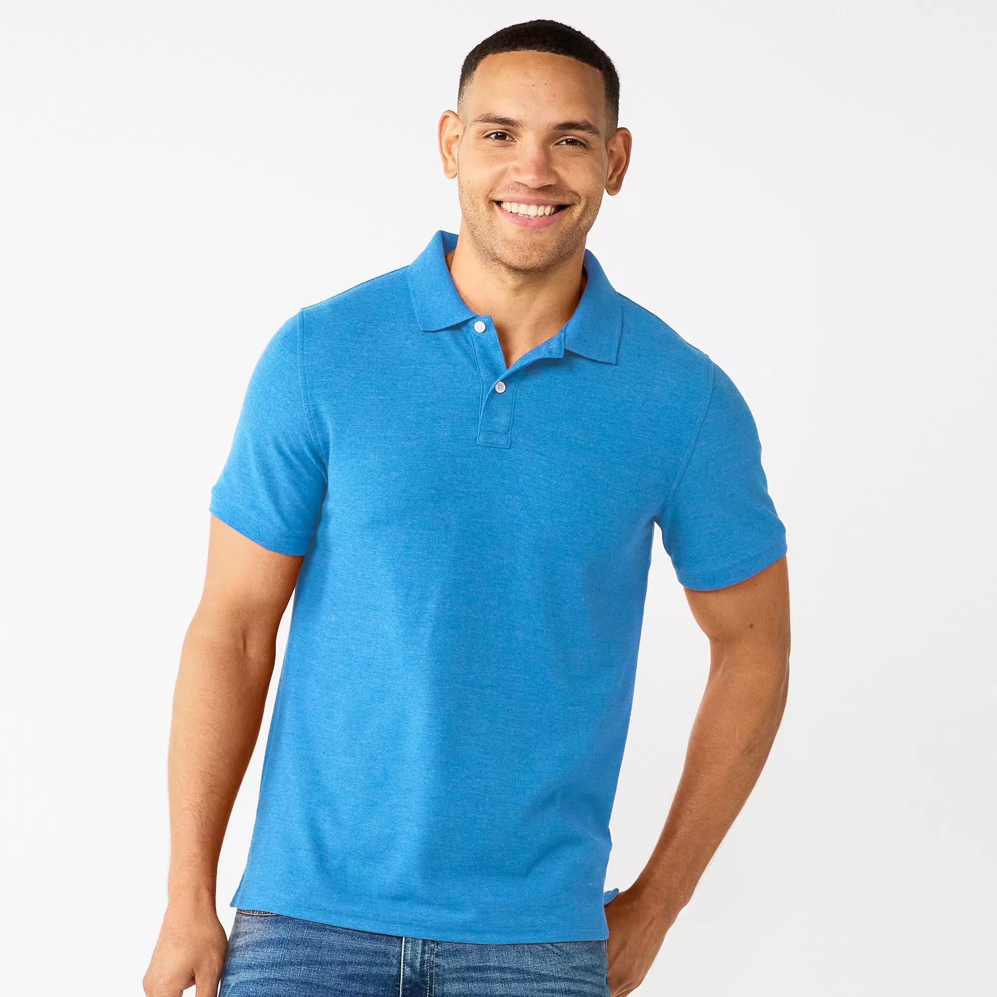 Men's Sonoma Goods For Life® Short Sleeve Pique Polo, Size: XS, Favian Green Product Image