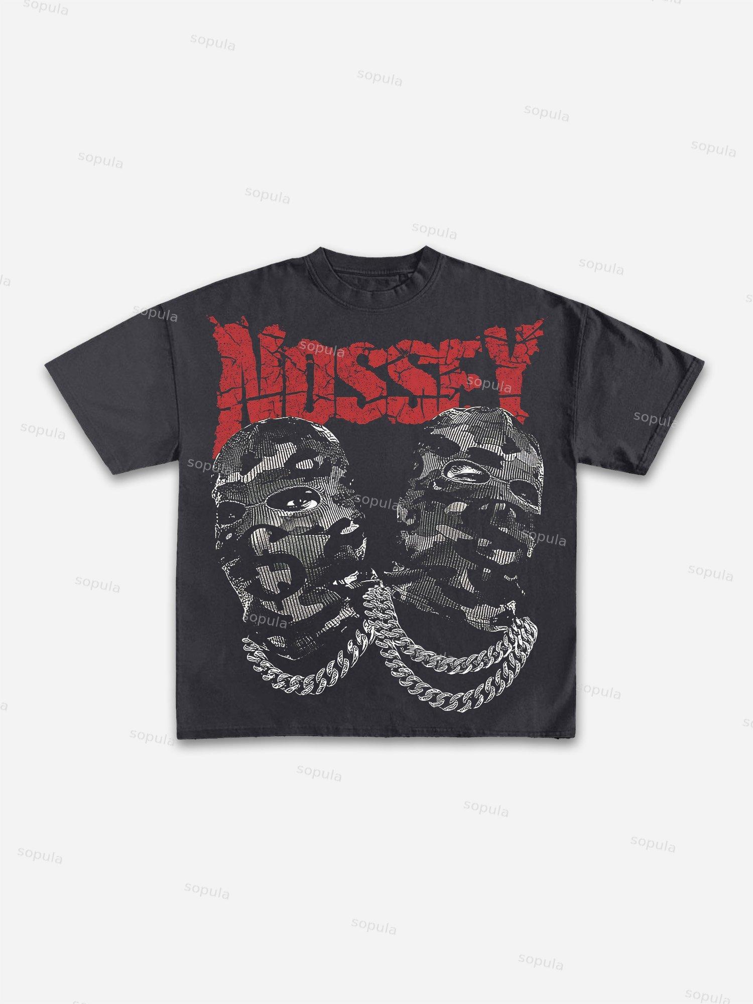 Men's Freedom Street Portrait Print Cotton T-shirt Product Image
