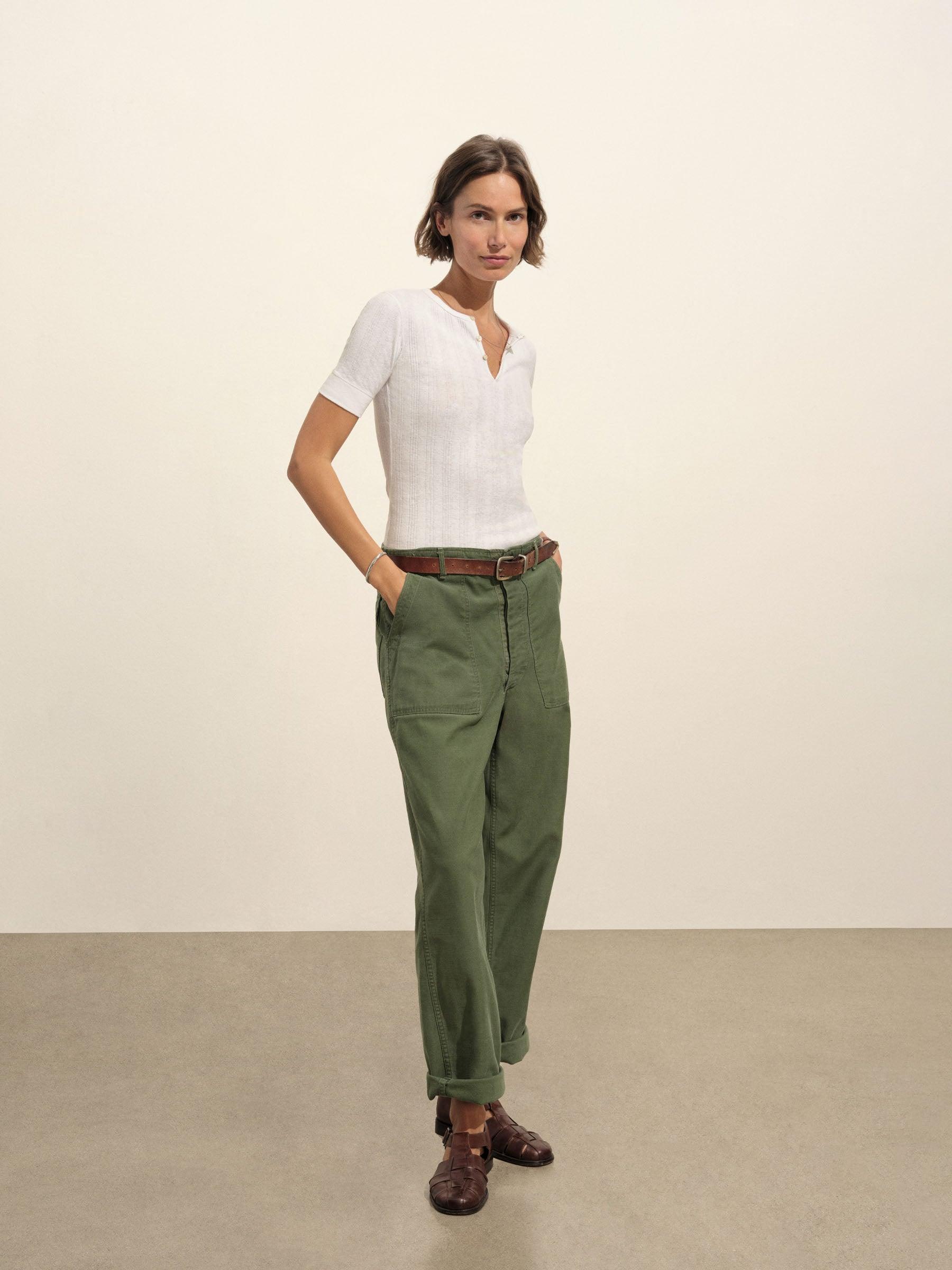 White Heirloom Rib Base Henley Product Image