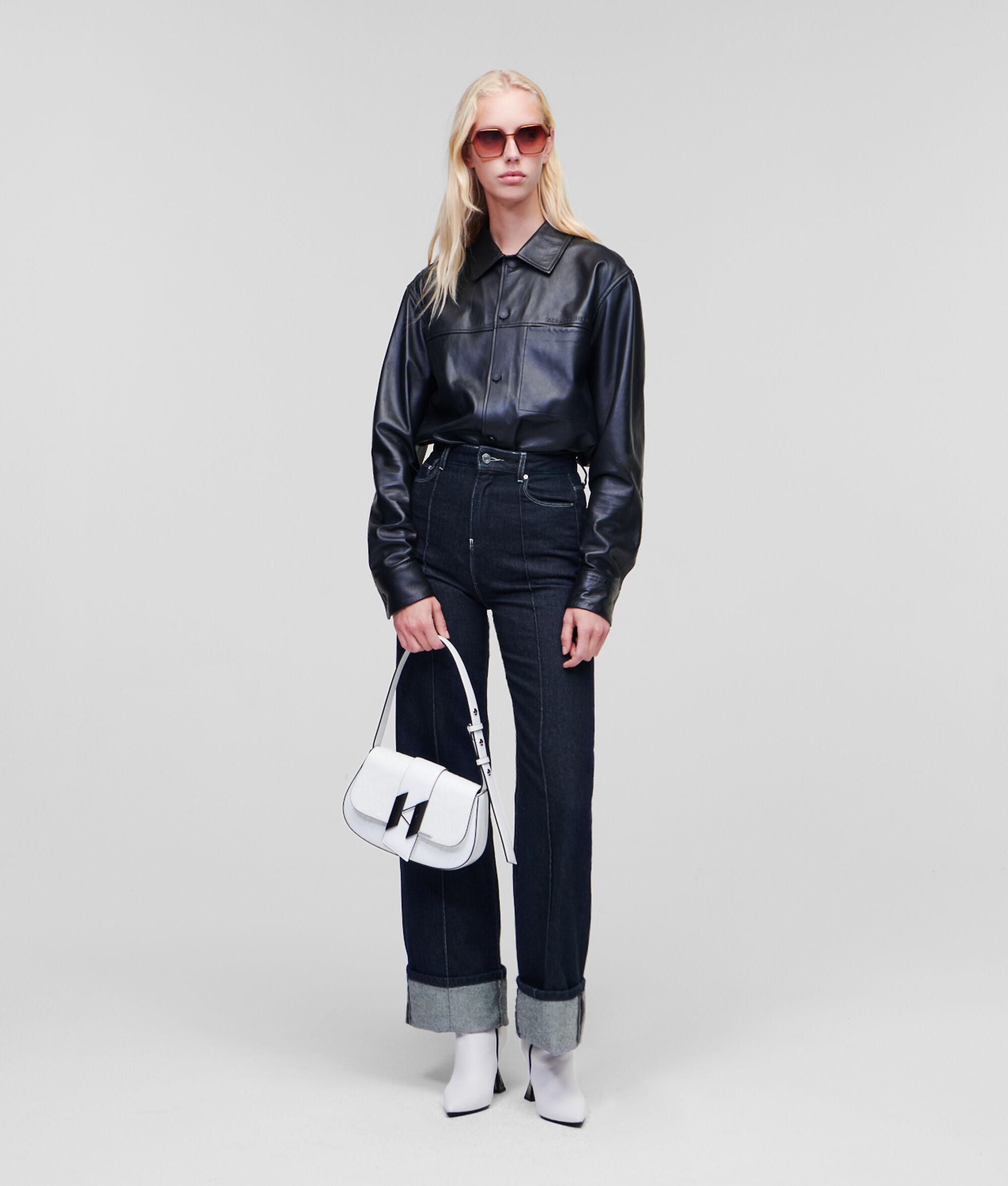 PIN-TUCK WIDE-LEG JEANS Product Image