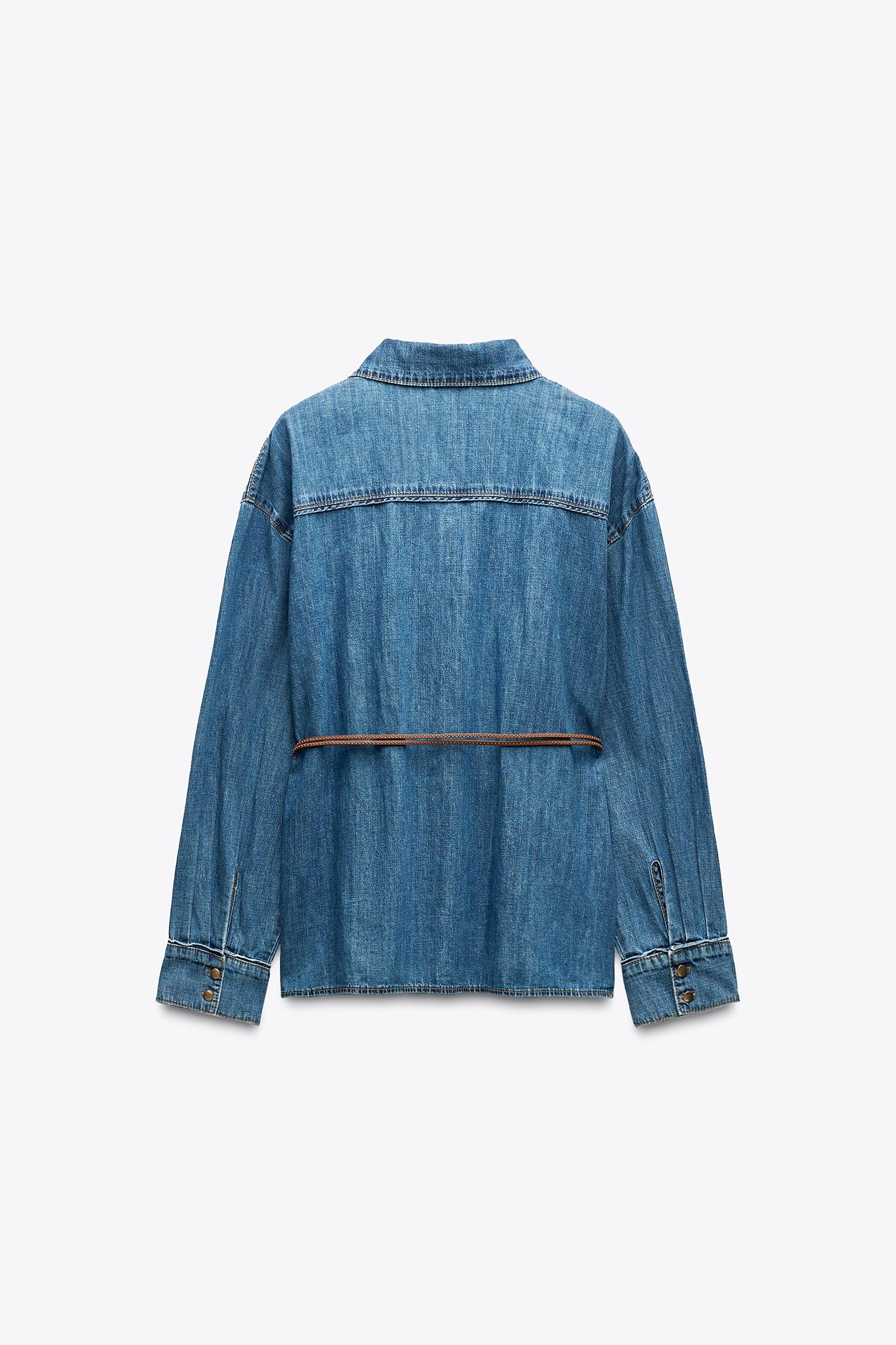 Z1975 BELTED DENIM SHIRT Product Image