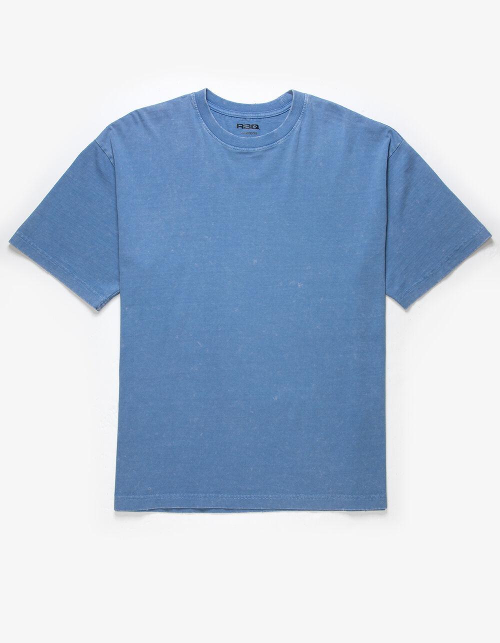 RSQ Mens Acid Wash Oversized Tee - BLUE Product Image
