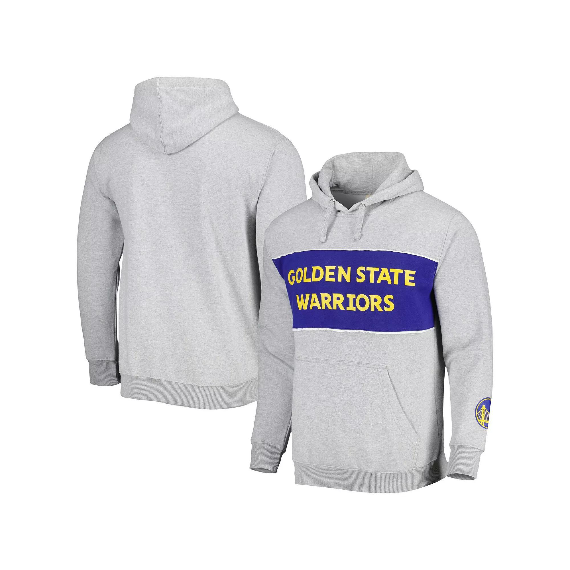 Men's Fanatics Branded Heather Gray Golden State Warriors Wordmark French Terry Pullover Hoodie, Size: 2XL, Grey Product Image