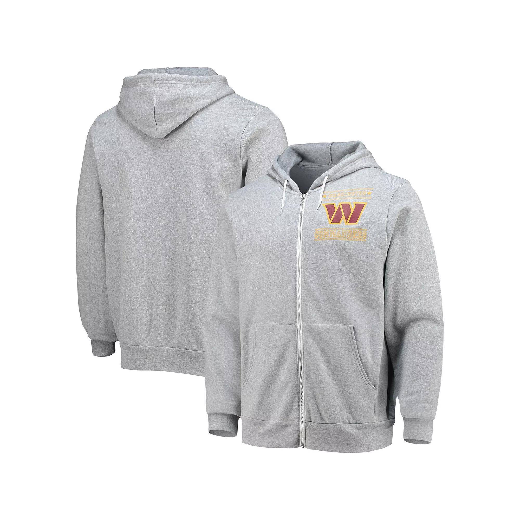 Men's NFL x Darius Rucker Collection by Fanatics Heathered Gray Washington Commanders Sponge Fleece Full-Zip Hoodie, Size: XL, Wft Grey Product Image