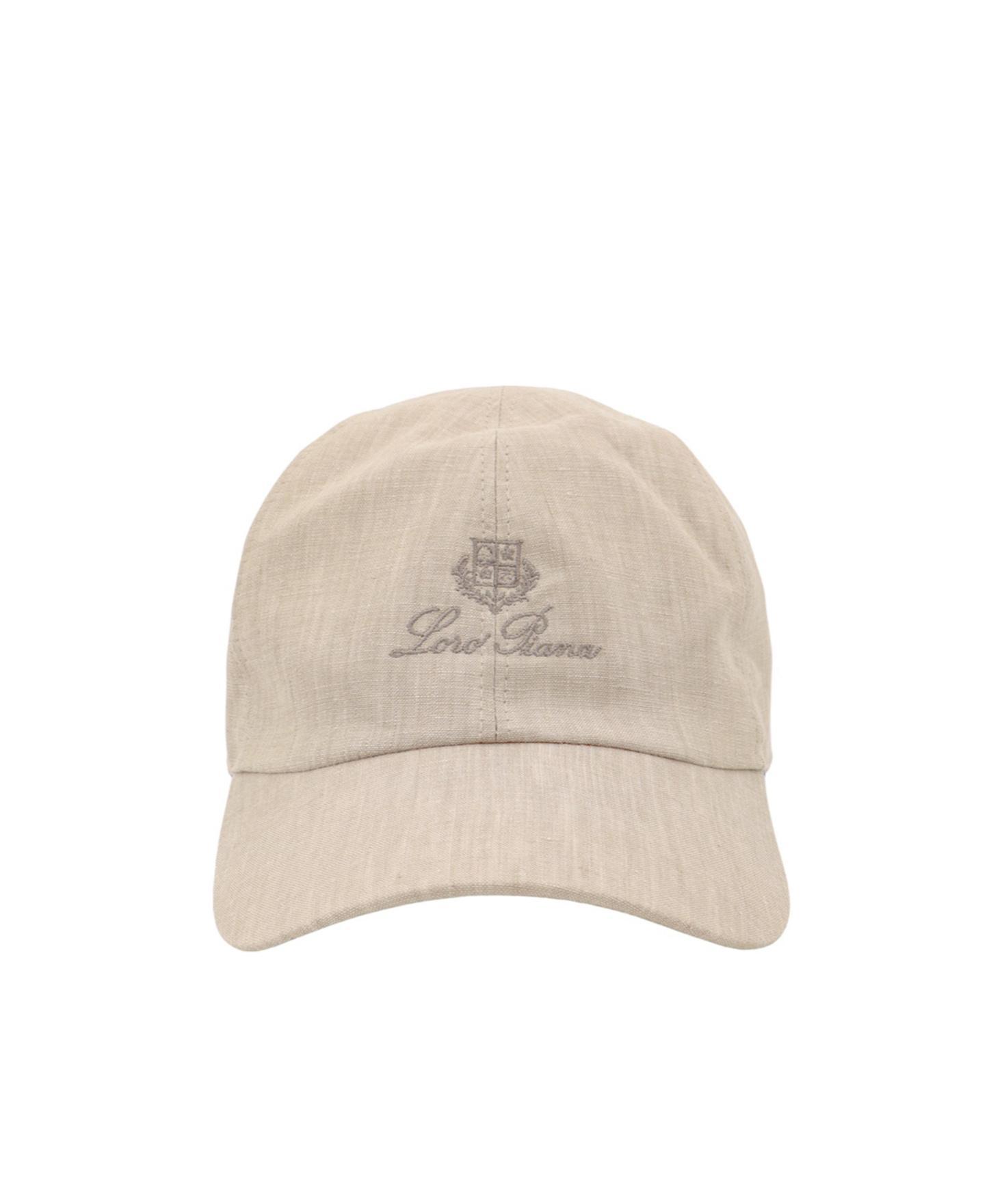 LORO PIANA Baseball Logo Hat In Nude Product Image