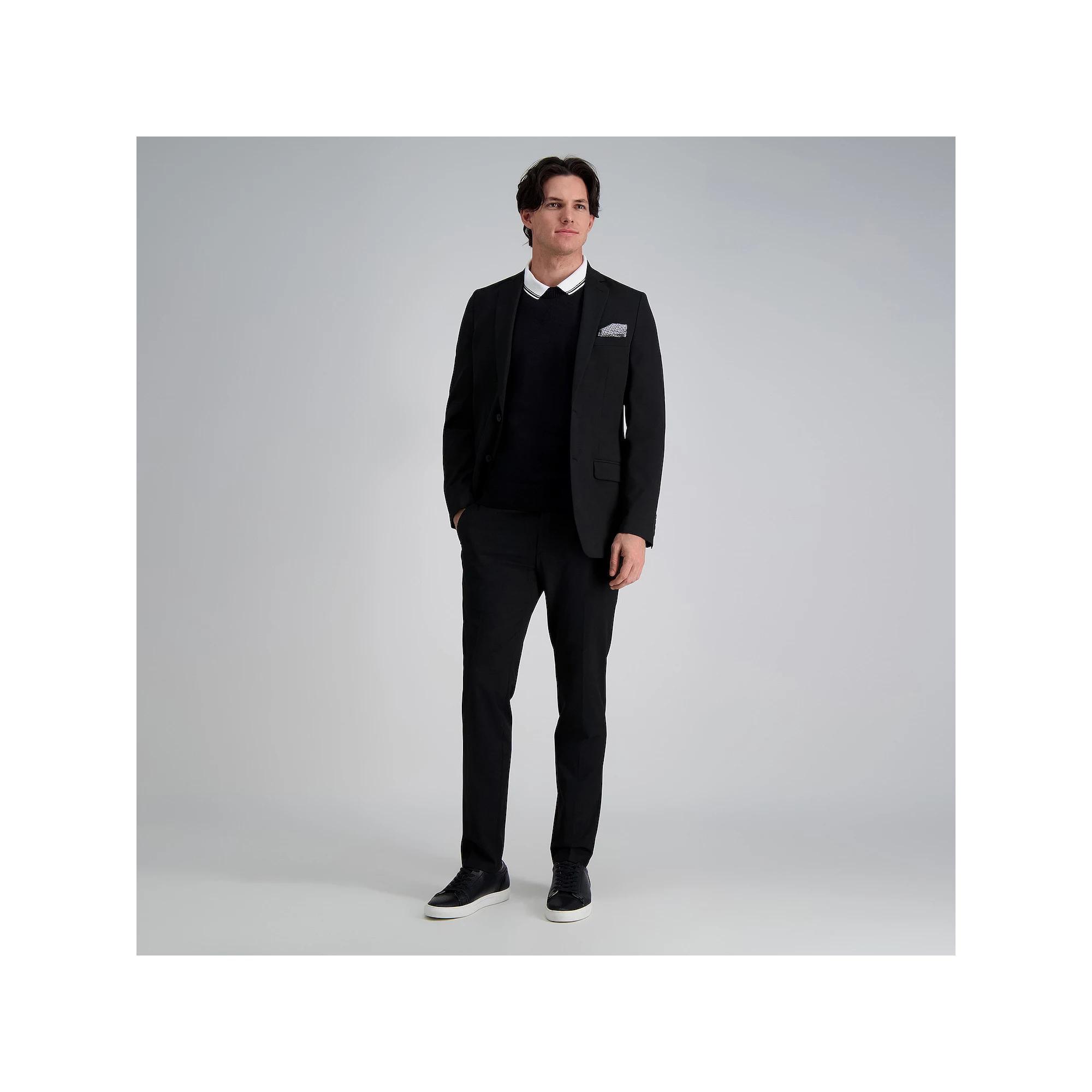 Mens J.M. Haggar Ultra-Slim Fit 4-Way Stretch Plain Weave Flat-Front Suit Pants Product Image