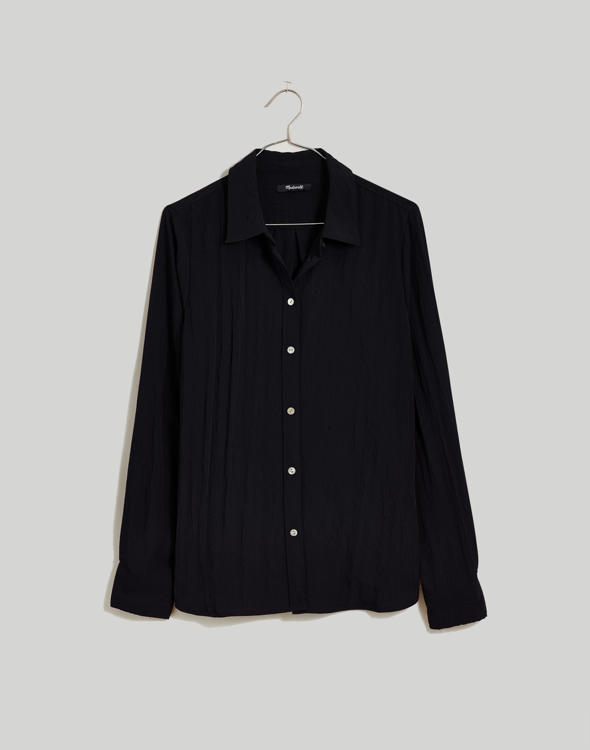 Crinkled Button-Up Shirt Product Image