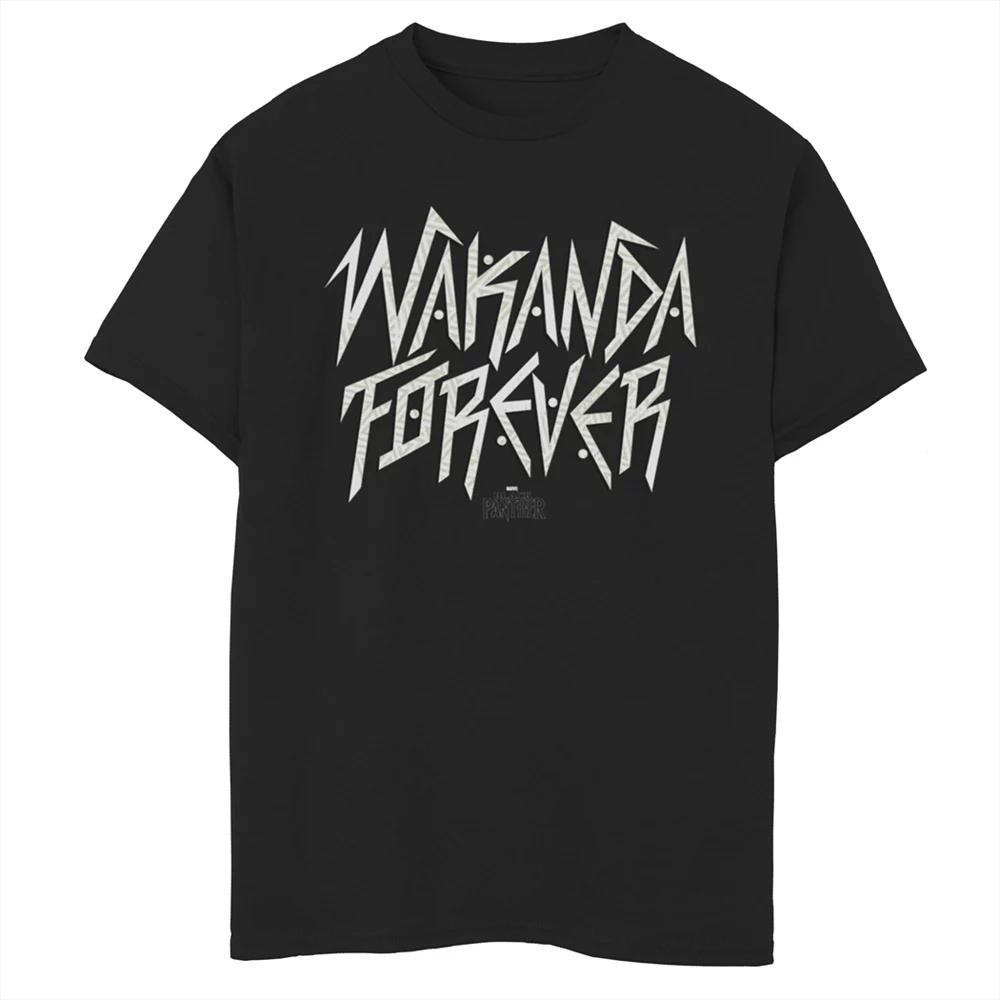 Men's Black Panther Movie Wakanda Simple Forever Tee, Size: Large Product Image
