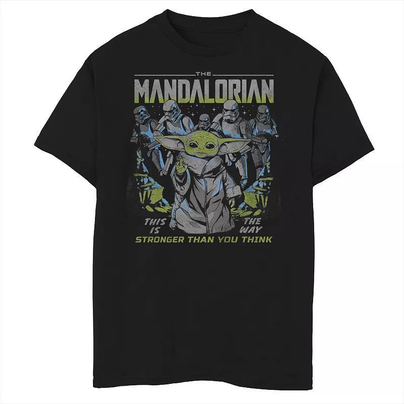 Boys 8-20 Star Wars: The Mandalorian The Child aka Baby Yoda & Stormtroopers Strong Graphic Tee, Boy's, Size: Medium, Blue Product Image