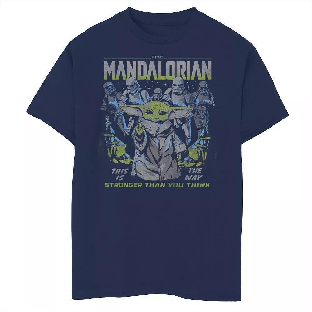Boys 8-20 Star Wars: The Mandalorian The Child aka Baby Yoda & Stormtroopers Strong Graphic Tee, Boy's, Size: Medium, Blue Product Image