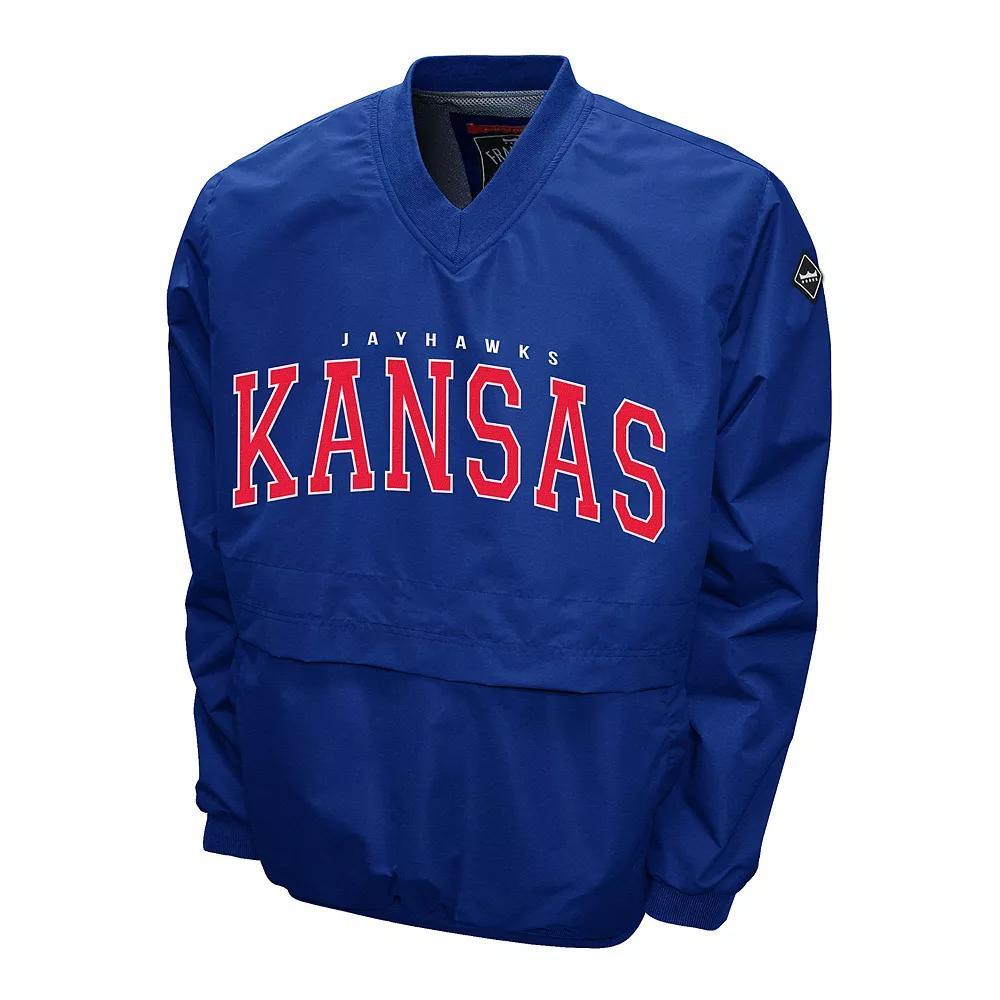 Men's Kansas Jayhawks Members Windshell Pullover, Size: XL, Blue Product Image