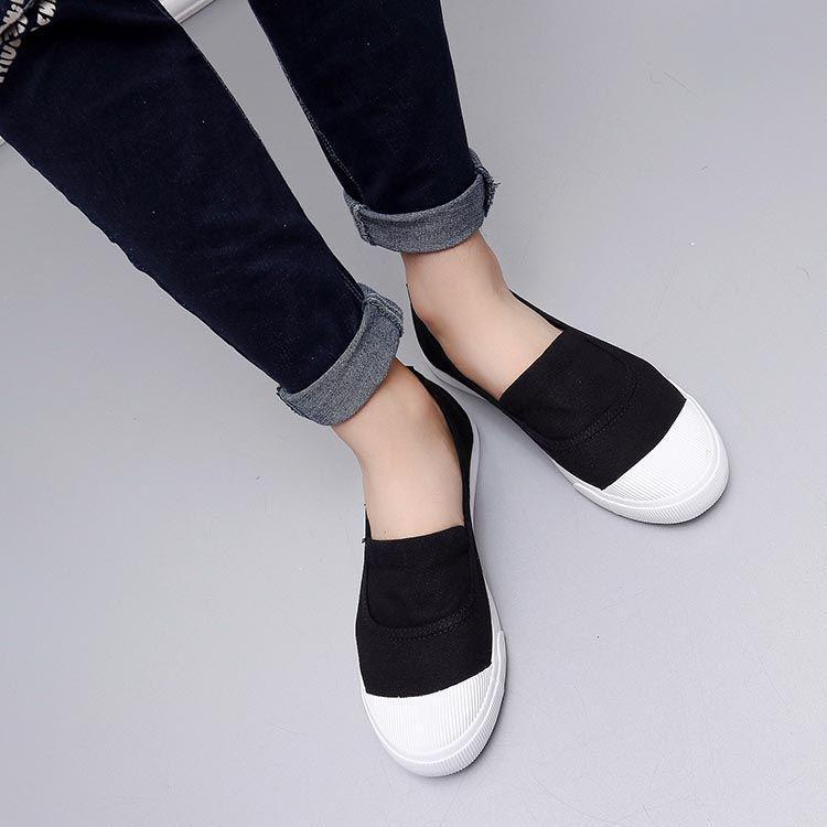 Canvas Panel Slip-On Sneakers Product Image