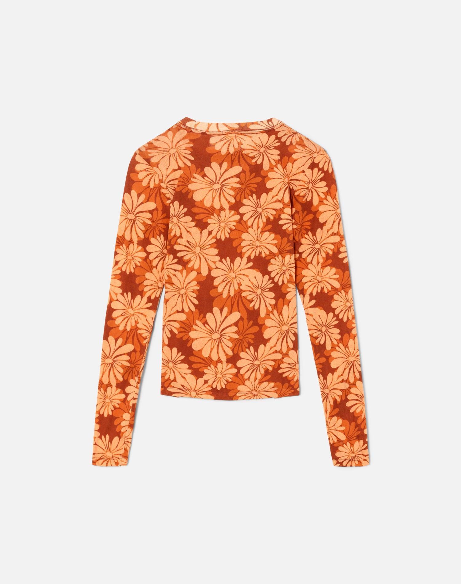 Sheer Long Sleeve Tee - Retro Daisy Product Image