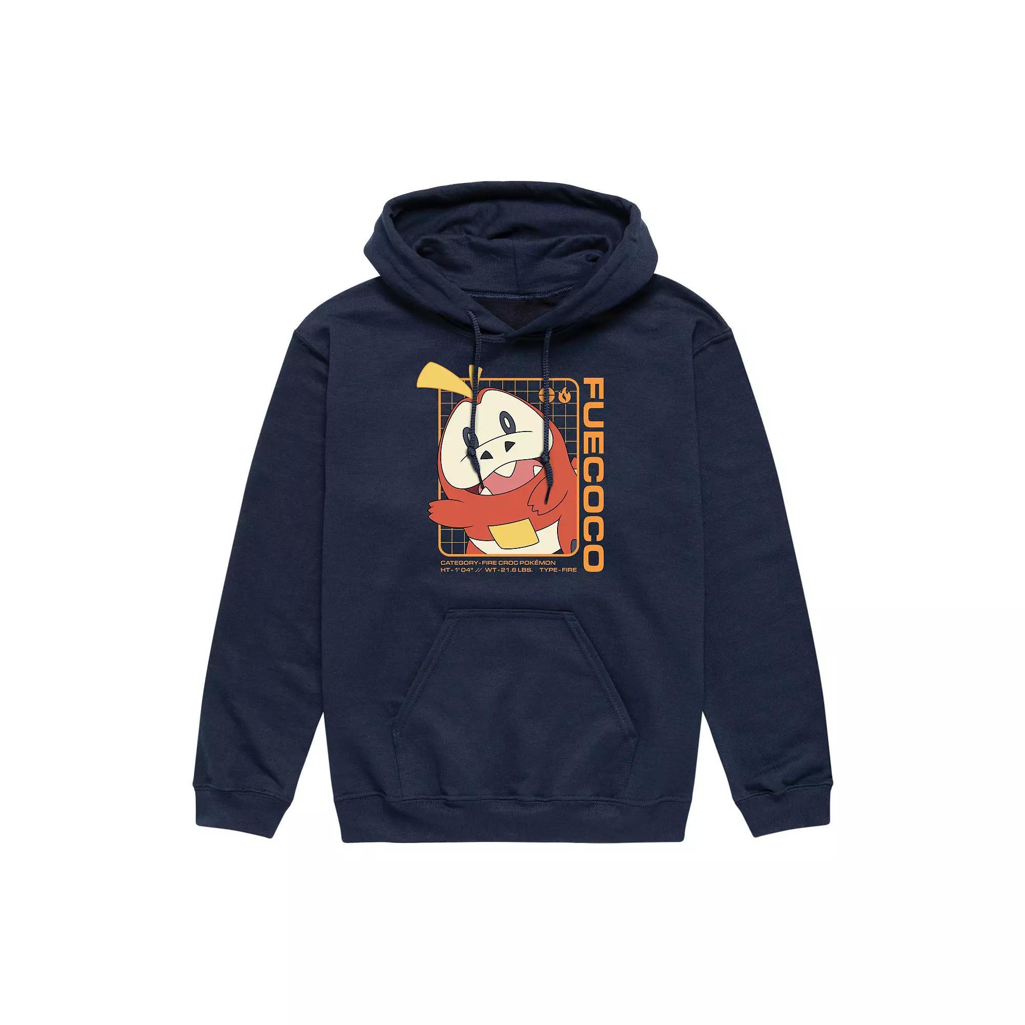 Mens Pokemon Fuecoco Stats Graphic Hoodie Product Image