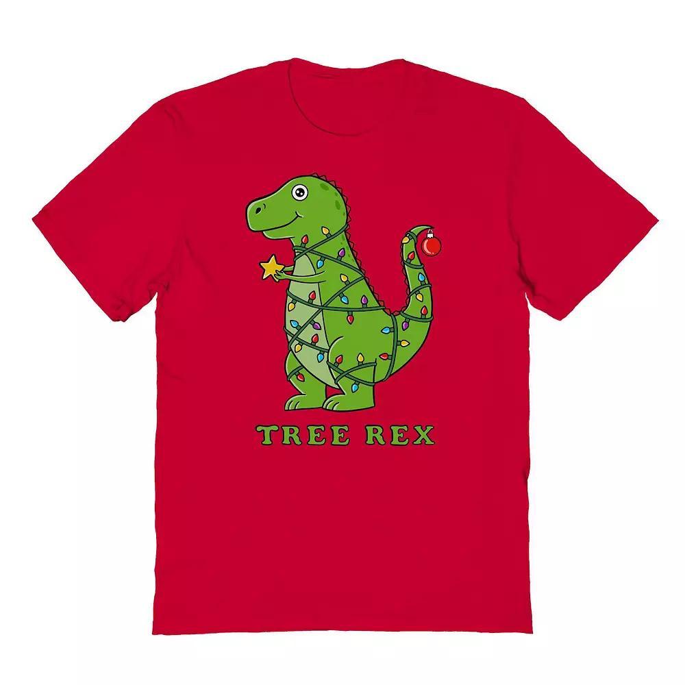 Mens Dinosaur Christmas Graphic Tee Product Image
